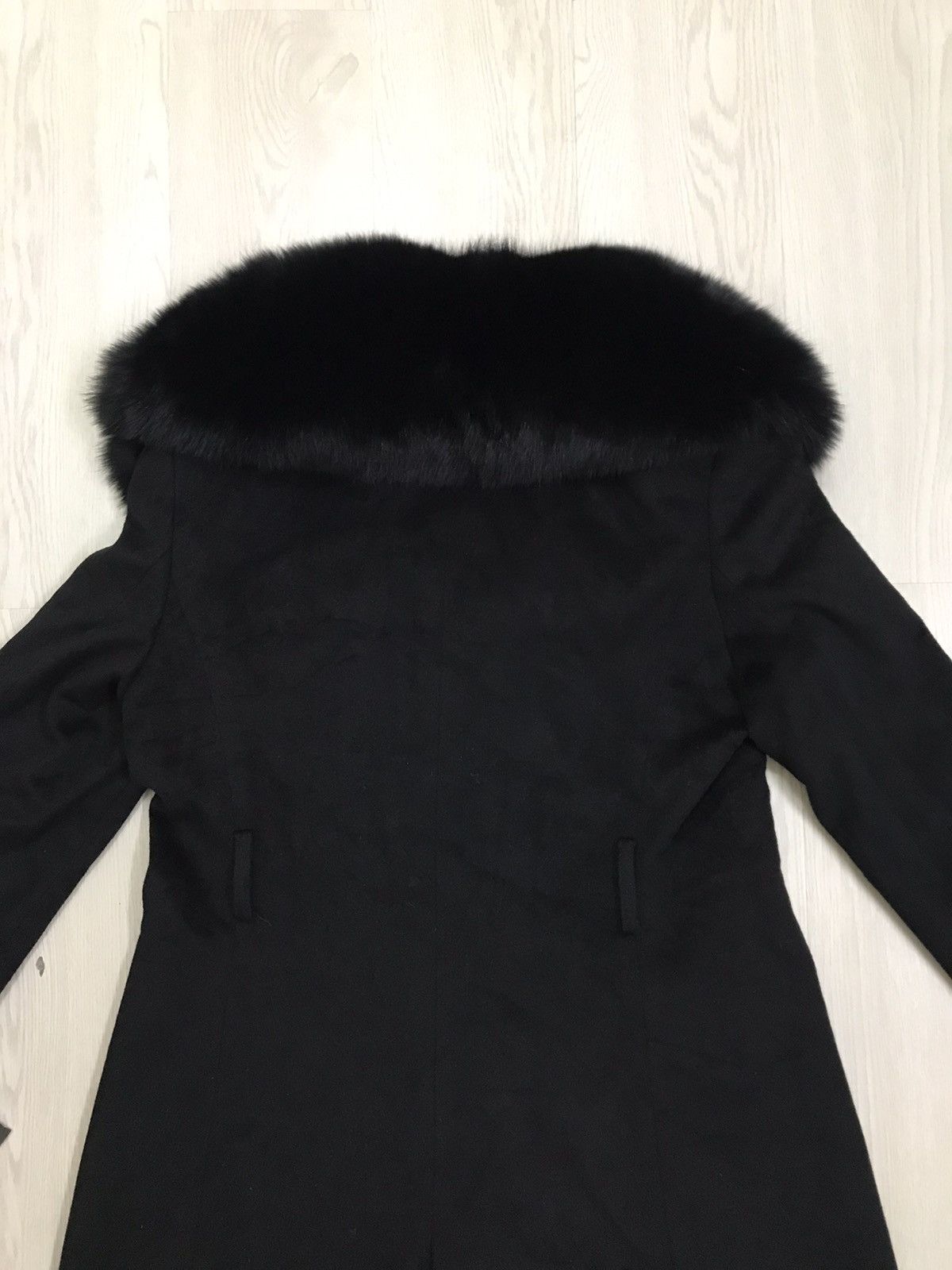 Etienne Aigner × Japanese Brand Etienne Angora Cashmere Trench Coat Real Fox Fur Size M / US 6-8 / IT 42-44 - 5 Thumbnail