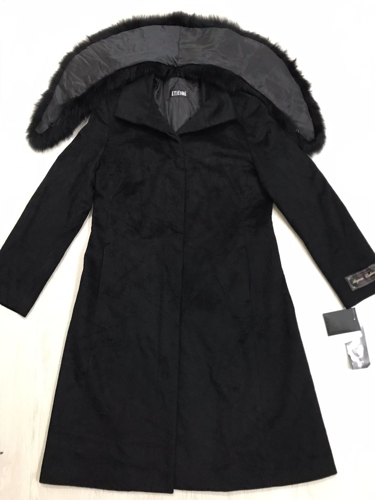 Etienne Aigner × Japanese Brand Etienne Angora Cashmere Trench Coat Real Fox Fur Size M / US 6-8 / IT 42-44 - 7 Thumbnail