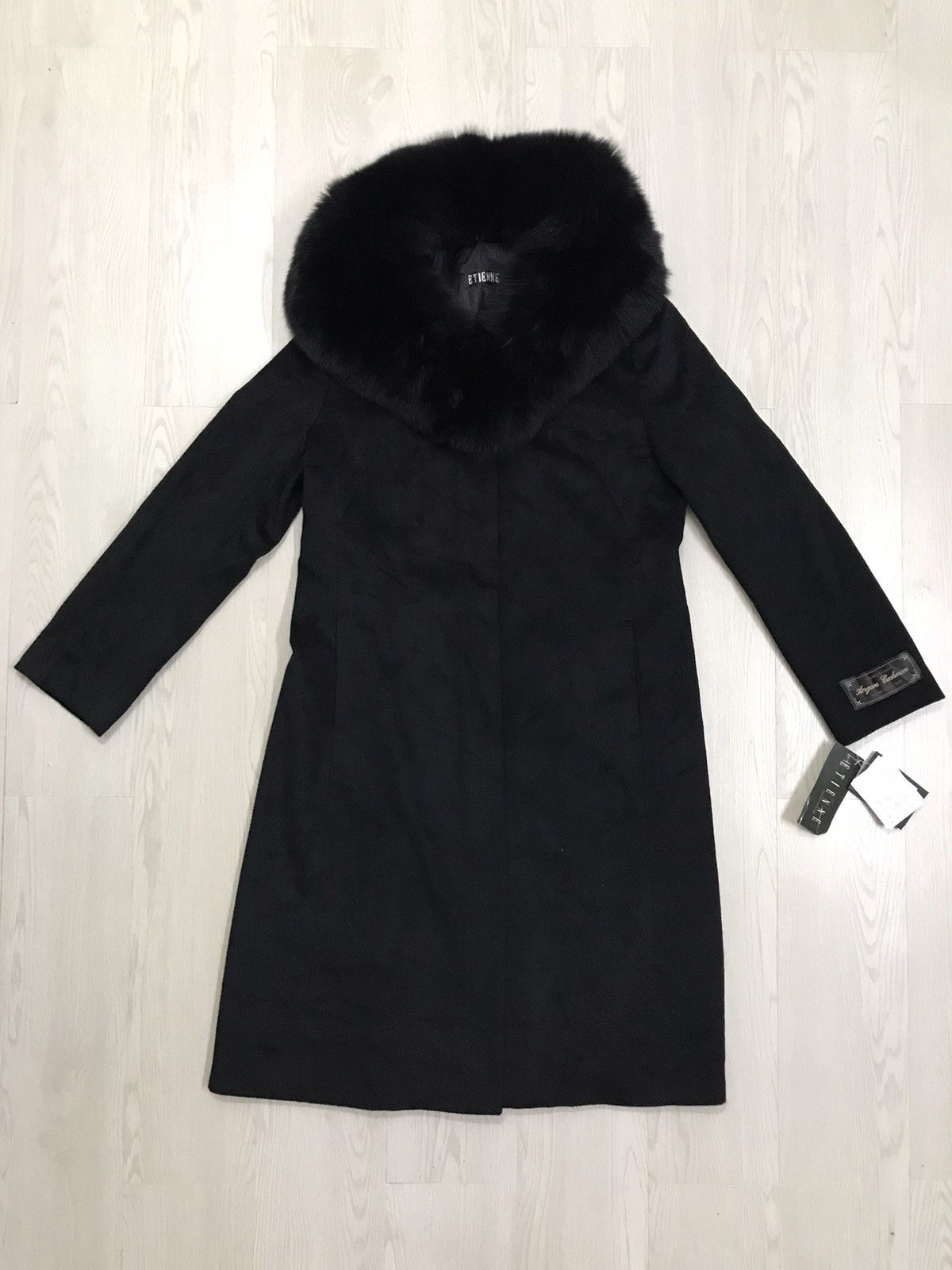 Etienne Aigner × Japanese Brand Etienne Angora Cashmere Trench Coat Real Fox Fur Size M / US 6-8 / IT 42-44 - 1 Thumbnail