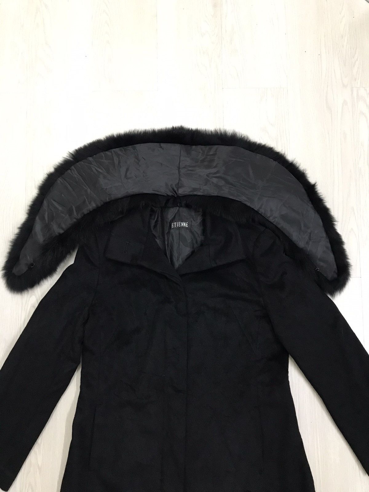Etienne Aigner × Japanese Brand Etienne Angora Cashmere Trench Coat Real Fox Fur Size M / US 6-8 / IT 42-44 - 8 Thumbnail