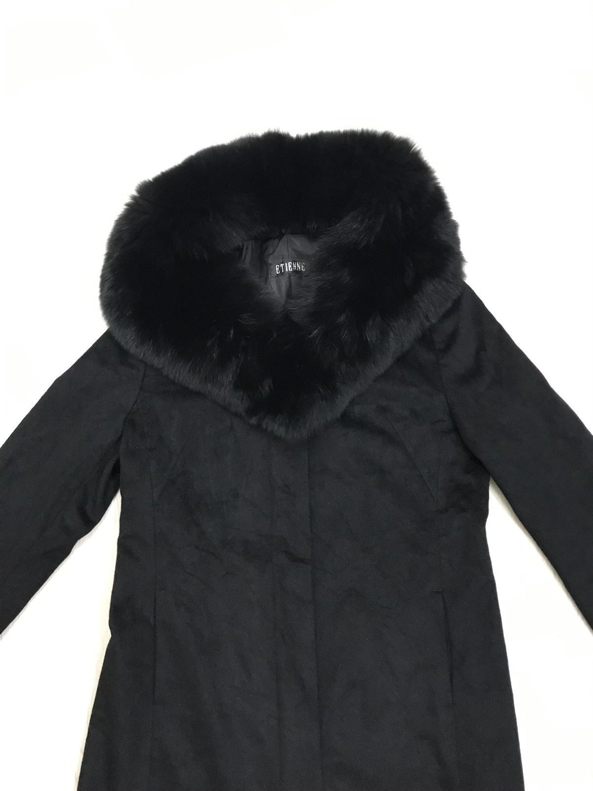 Etienne Aigner × Japanese Brand Etienne Angora Cashmere Trench Coat Real Fox Fur Size M / US 6-8 / IT 42-44 - 3 Thumbnail