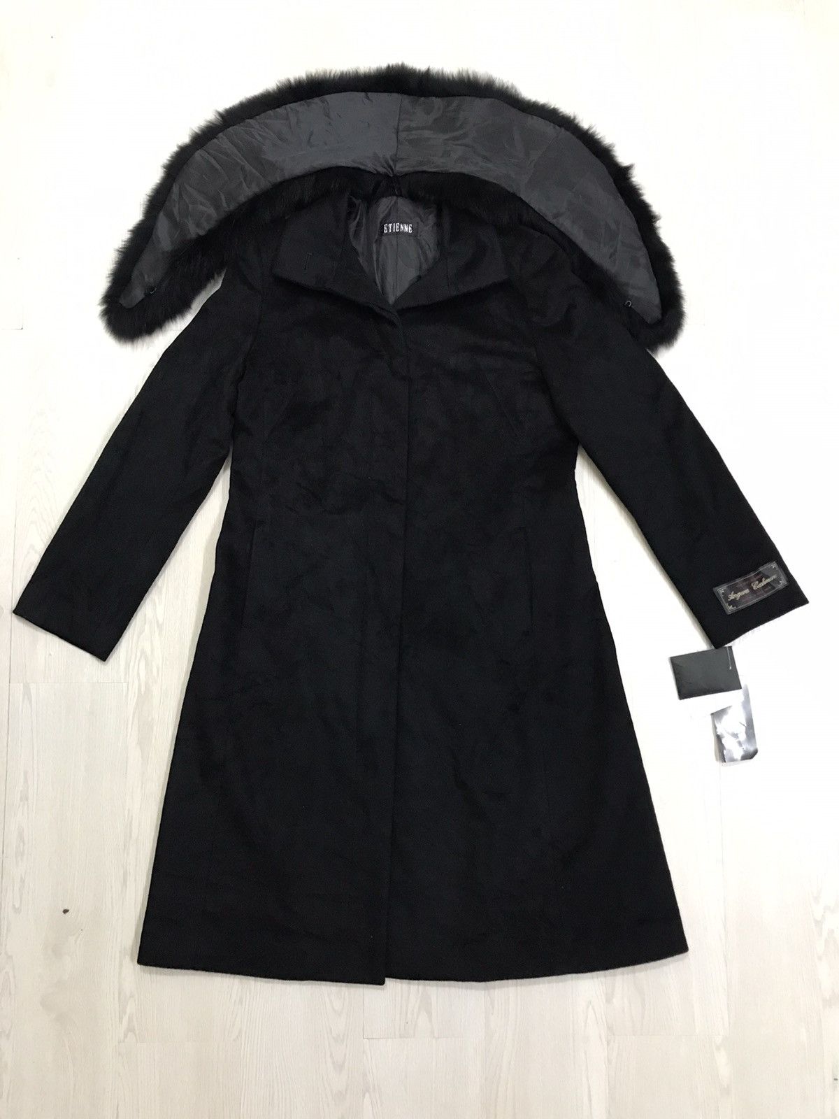 Etienne Aigner × Japanese Brand Etienne Angora Cashmere Trench Coat Real Fox Fur Size M / US 6-8 / IT 42-44 - 6 Thumbnail