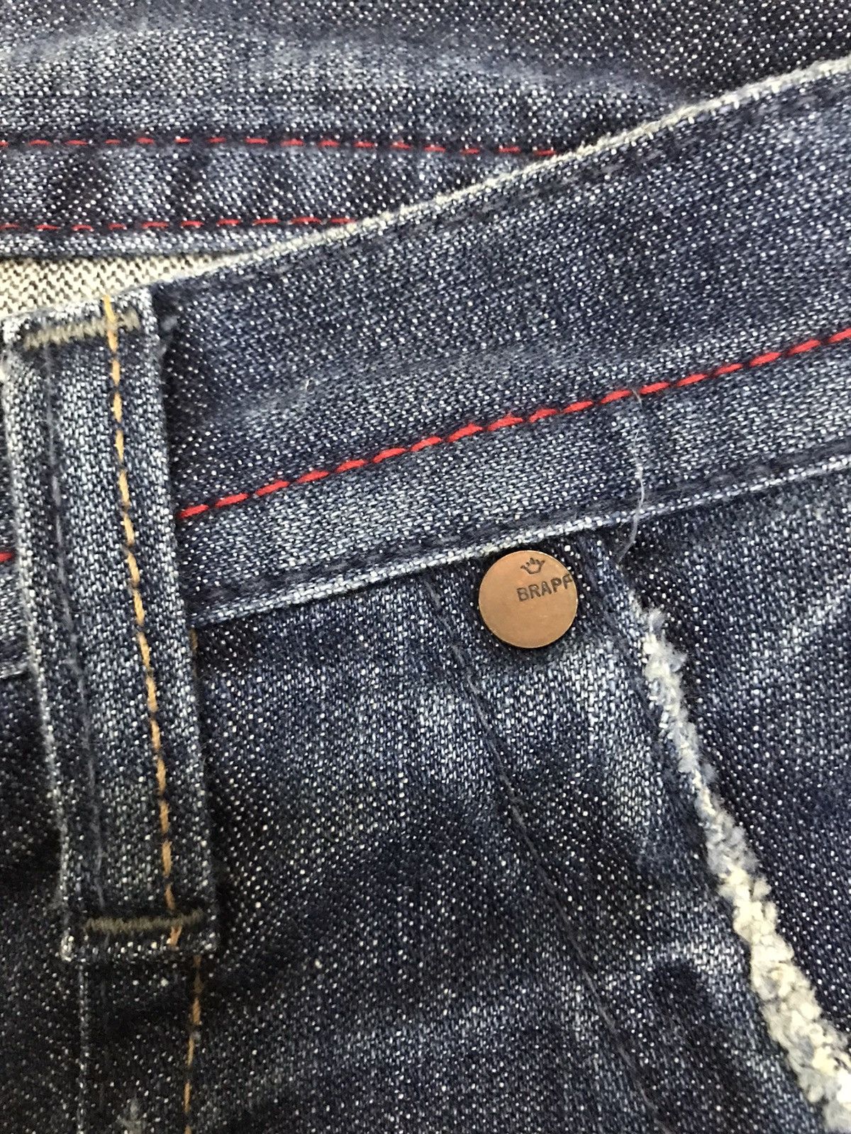 Japanese Brand × Vintage Vintage Brappers Japan Denim Bush Pants Flared Jeans Size 30" / US 8 / IT 44 - 12 Thumbnail