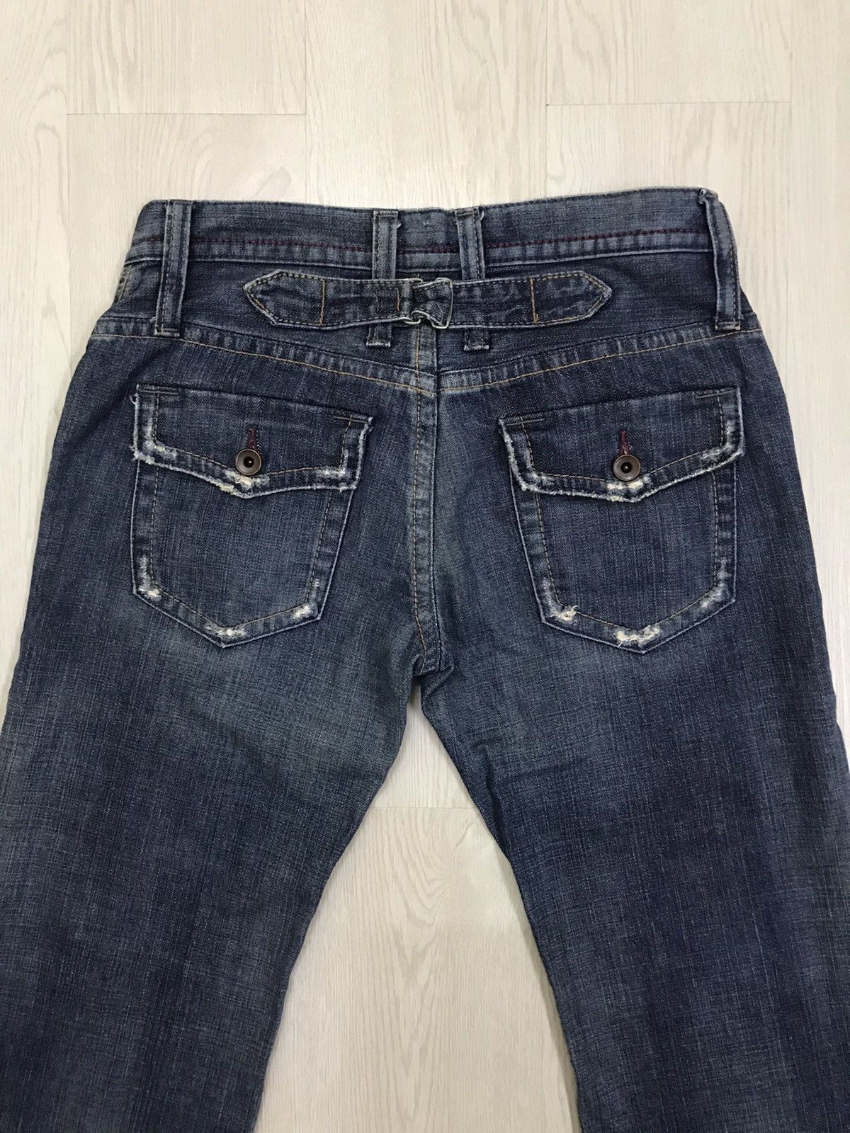 Japanese Brand × Vintage Vintage Brappers Japan Denim Bush Pants Flared Jeans Size 30" / US 8 / IT 44 - 9 Thumbnail