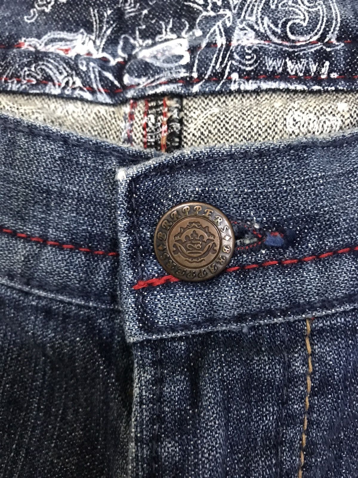 Japanese Brand × Vintage Vintage Brappers Japan Denim Bush Pants Flared Jeans Size 30" / US 8 / IT 44 - 11 Thumbnail