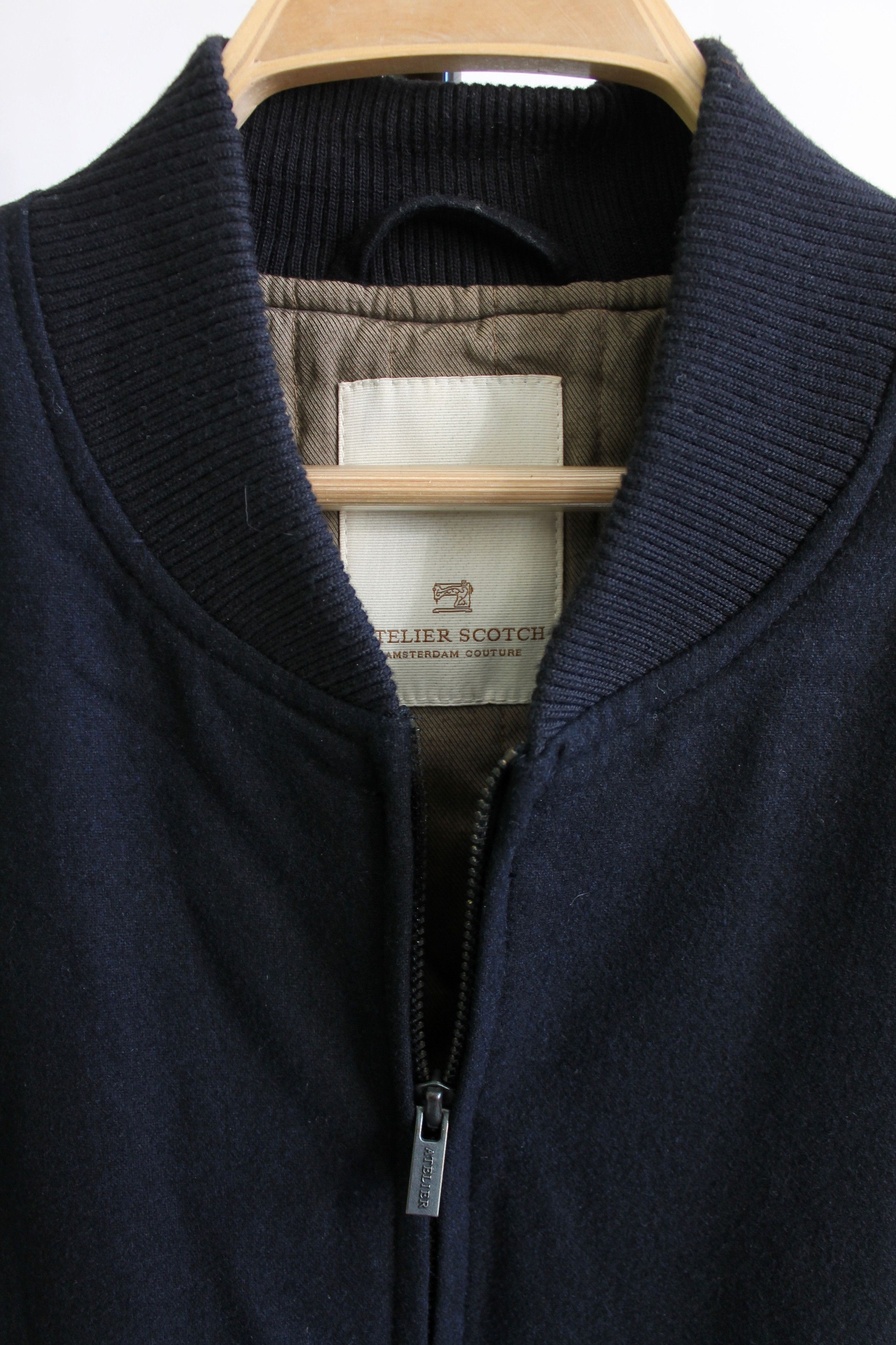 Scotch & Soda Atelier Scotch Wool Blend Dark Blue Bomber sz 52 Size US L / EU 52-54 / 3 - 3 Thumbnail