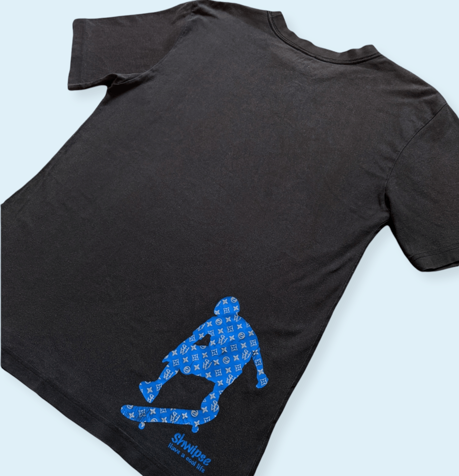 Stussy × Vintage Vintage 90s Japanese Swhipse Skateboard T shirt Size US M / EU 48-50 / 2 - 1 Thumbnail