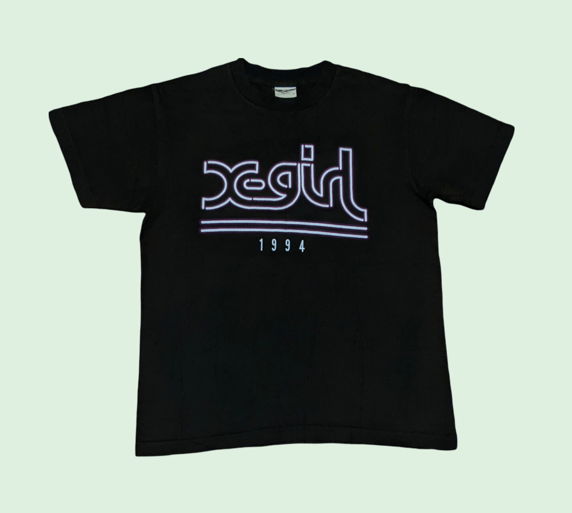 Santa Cruz Skateboards × Stussy × Vintage Vintage 90s X Girl Streetwear 1994 Big Logo T shirt Size US S / EU 44-46 / 1 - 1 Thumbnail