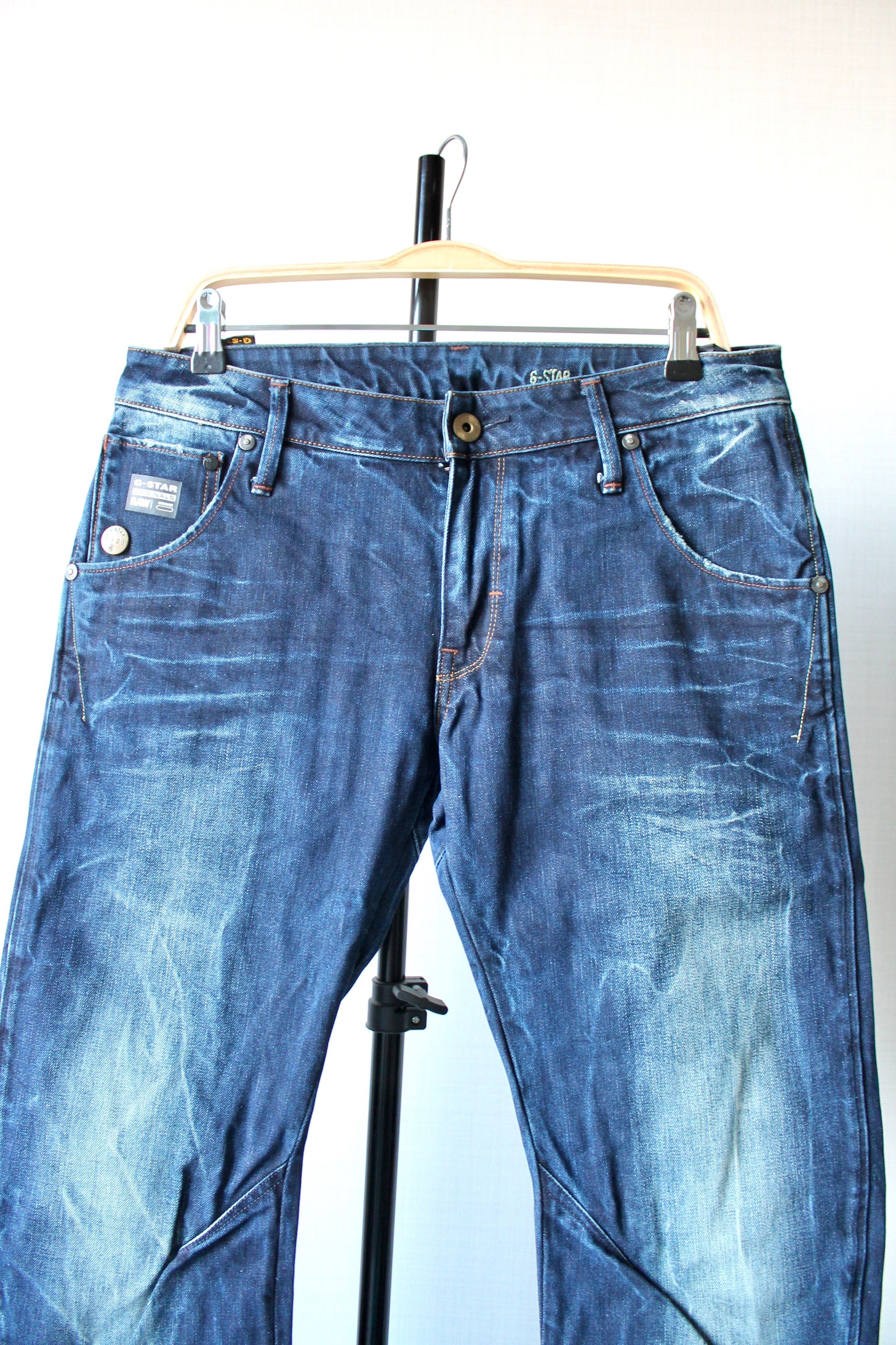 G-Star G- star Raw Arc 3D Slim Faded blue Denim Pants Size US 33 - 3 Thumbnail
