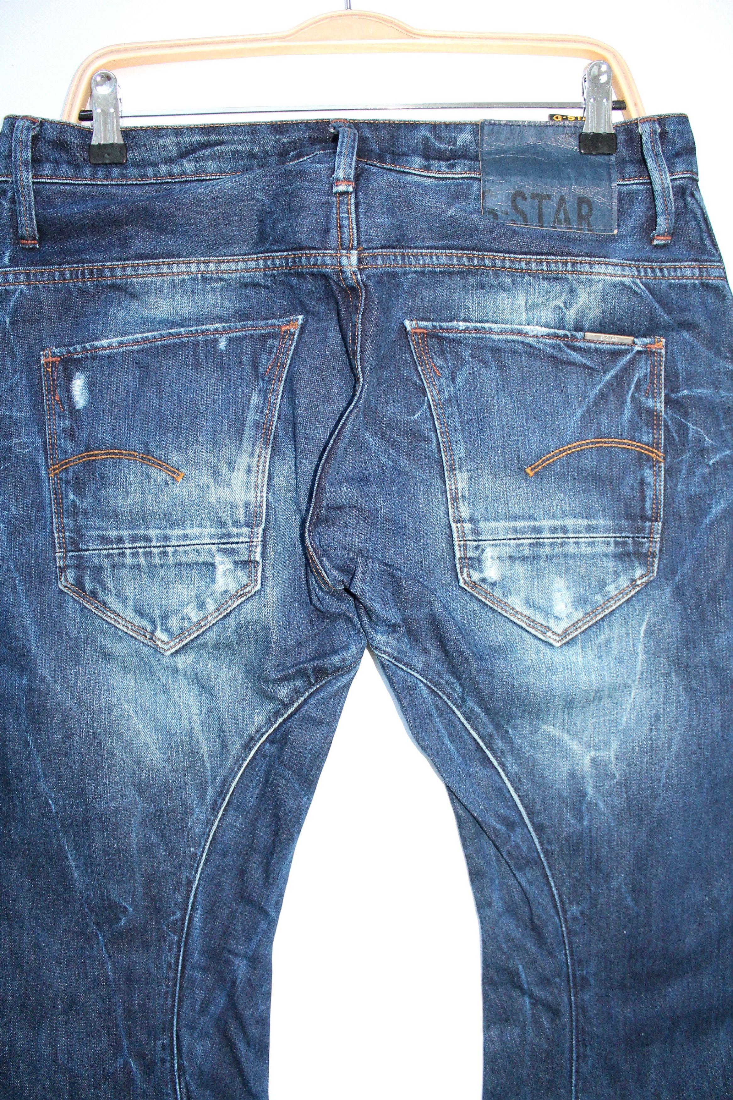 G-Star G- star Raw Arc 3D Slim Faded blue Denim Pants Size US 33 - 2 Thumbnail