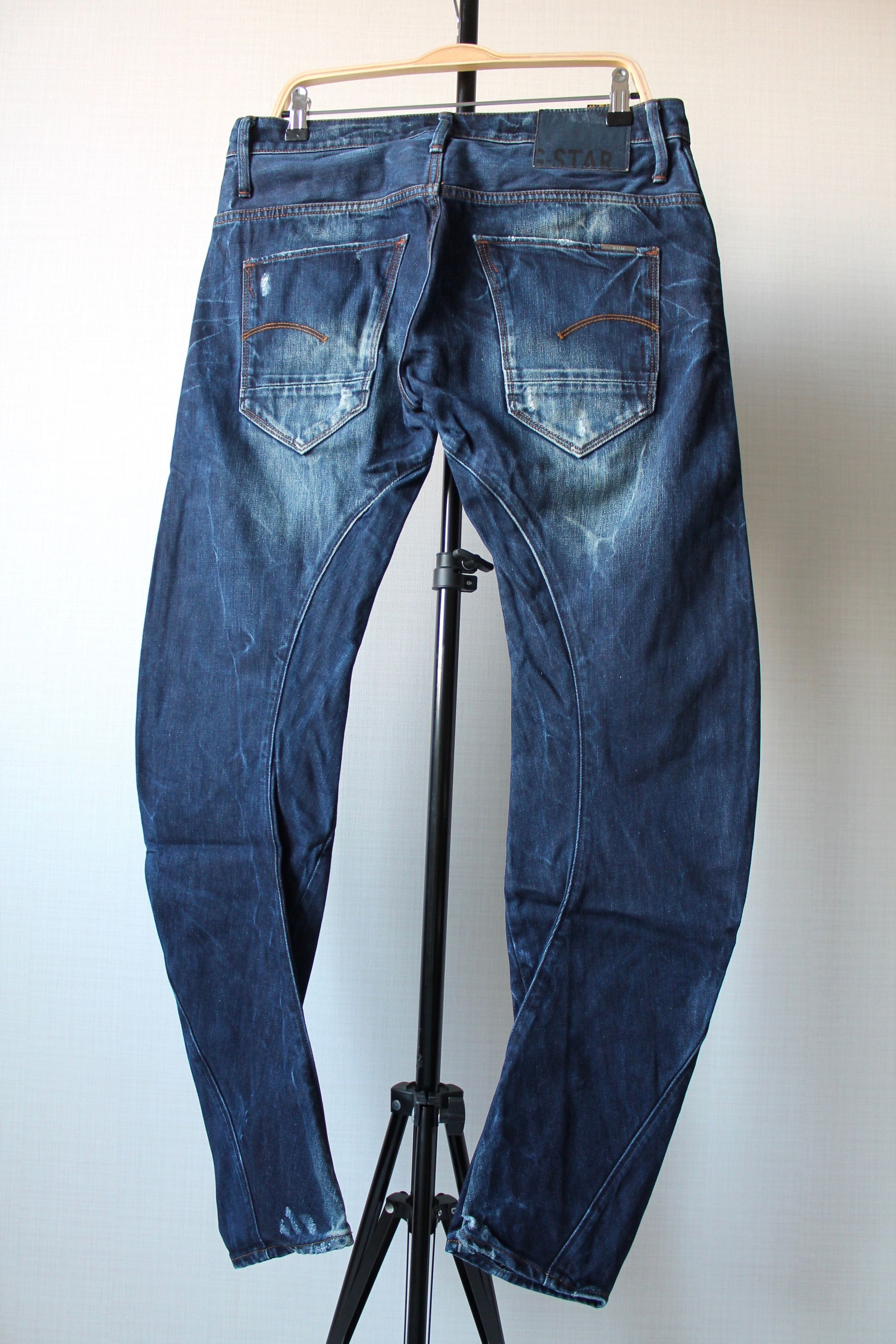 G-Star G- star Raw Arc 3D Slim Faded blue Denim Pants Size US 33 - 5 Thumbnail