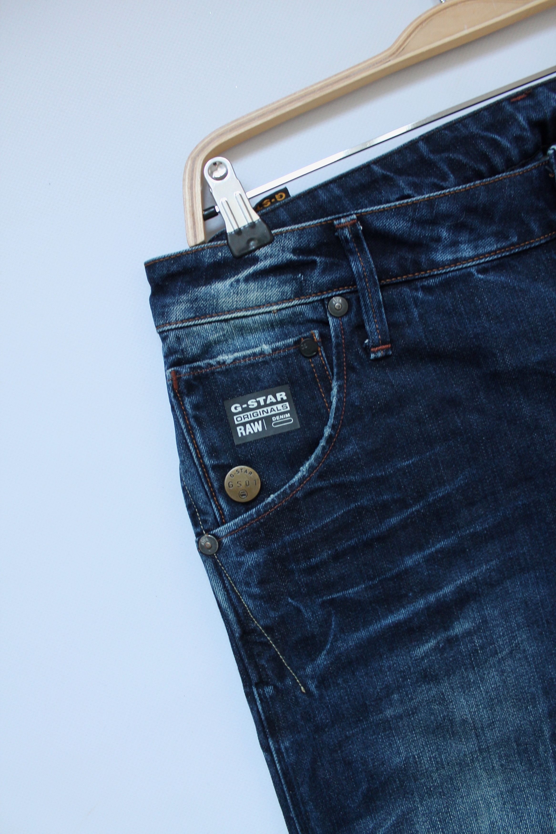 G-Star G- star Raw Arc 3D Slim Faded blue Denim Pants Size US 33 - 7 Thumbnail