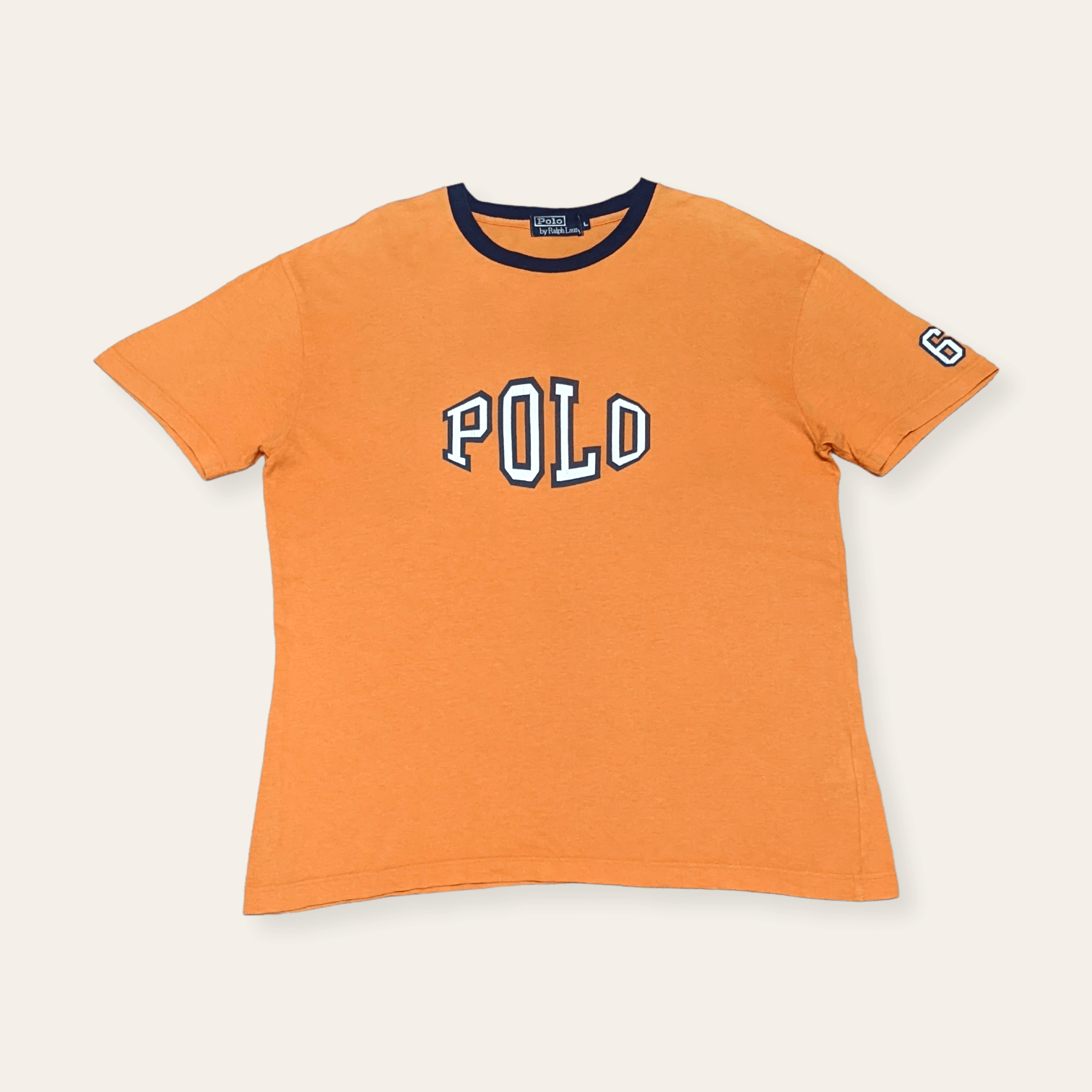Polo Ralph Lauren × Ralph Lauren × Vintage Vintage 90s Polo Ralph Lauren 67 Spellout T shirt Size US L / EU 52-54 / 3 - 2 Thumbnail