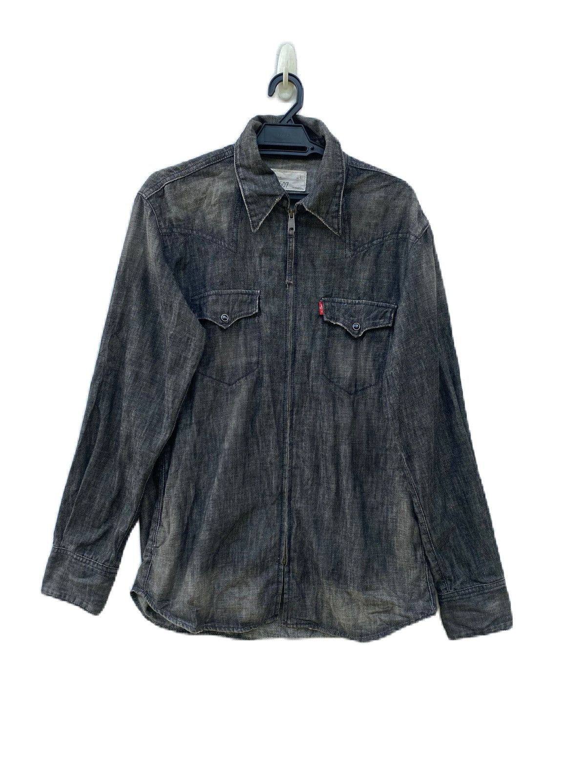 LEVIS WORK SHIRTS LONG SLEEVE ZIPPER DOUBLE POCKET RARE