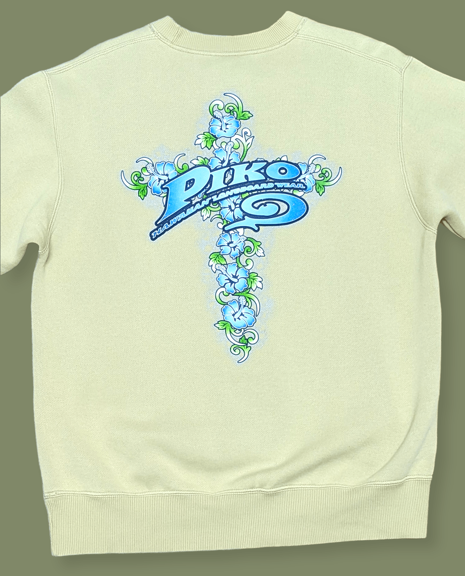 Billabong × Vintage Vintage 90s Piko Hawaii Surfboard Light Brown Sweatshirt Size US M / EU 48-50 / 2 - 4 Thumbnail