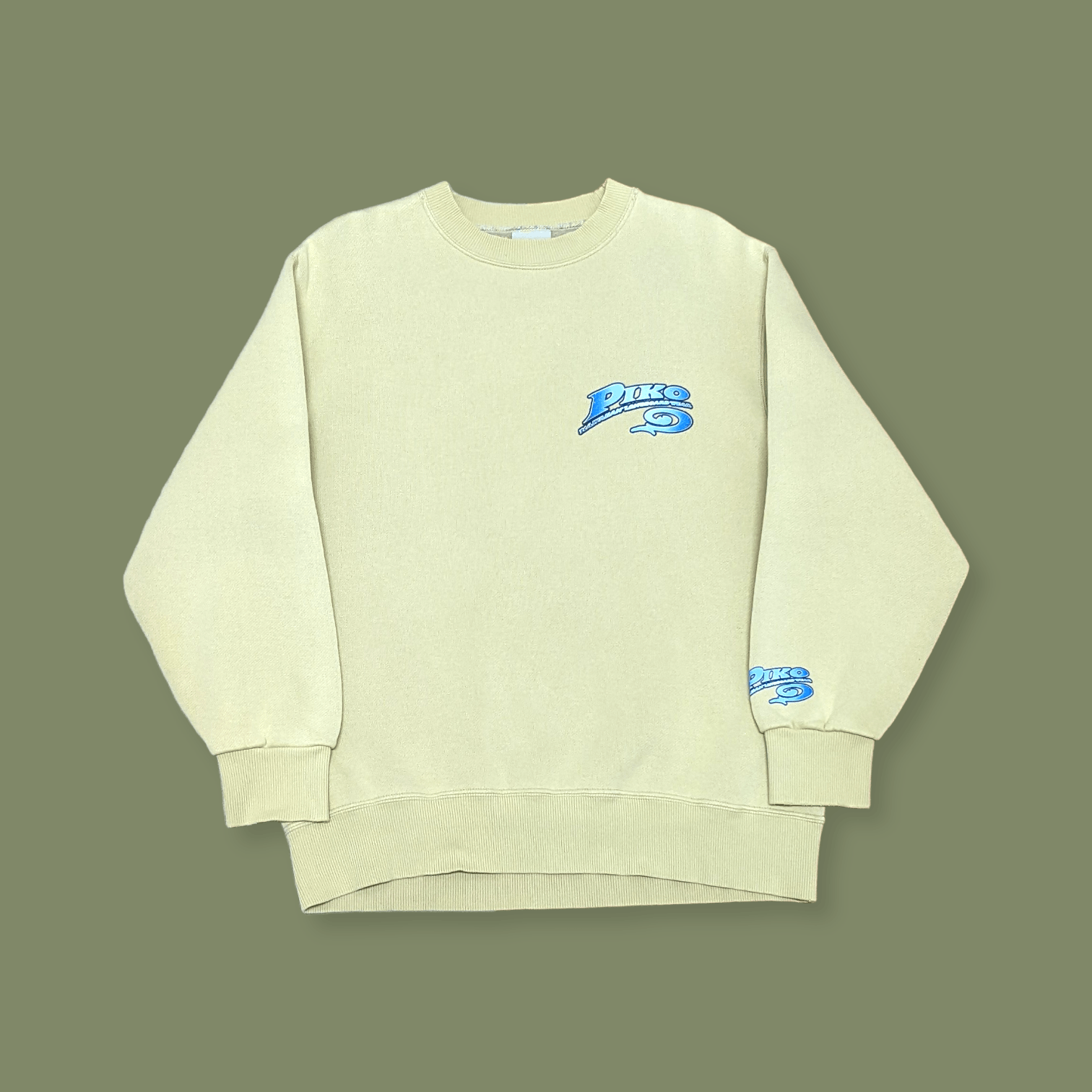 Billabong × Vintage Vintage 90s Piko Hawaii Surfboard Light Brown Sweatshirt Size US M / EU 48-50 / 2 - 2 Thumbnail