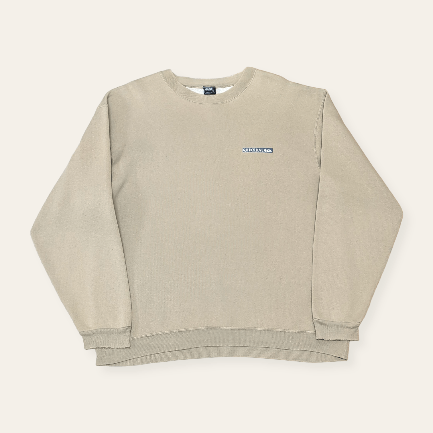 Quicksilver × Vintage Vintage Quicksilver Surfboards Japan Light Brown Sweatshirt Size US L / EU 52-54 / 3 - 2 Thumbnail