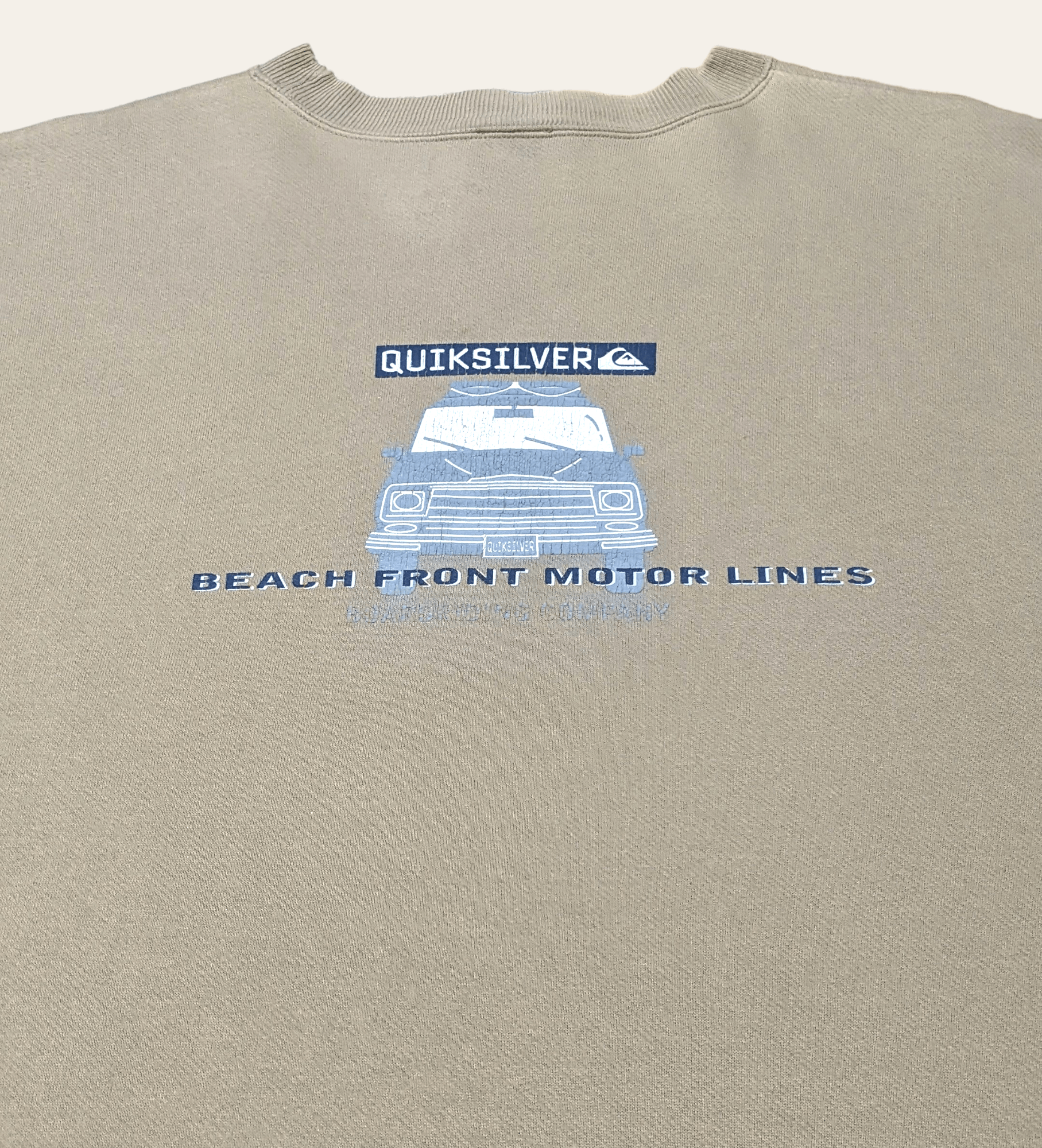 Quicksilver × Vintage Vintage Quicksilver Surfboards Japan Light Brown Sweatshirt Size US L / EU 52-54 / 3 - 6 Thumbnail