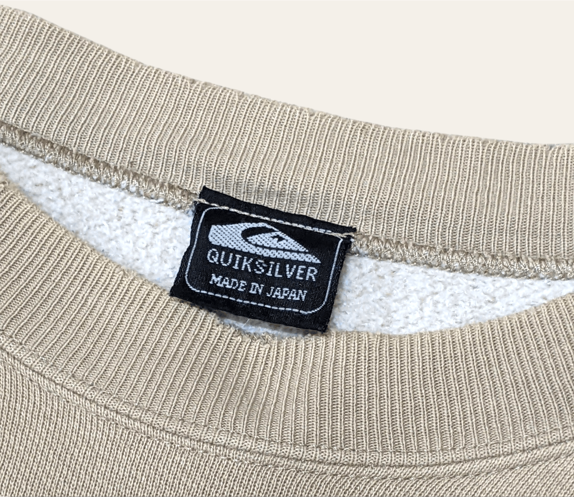 Quicksilver × Vintage Vintage Quicksilver Surfboards Japan Light Brown Sweatshirt Size US L / EU 52-54 / 3 - 8 Thumbnail