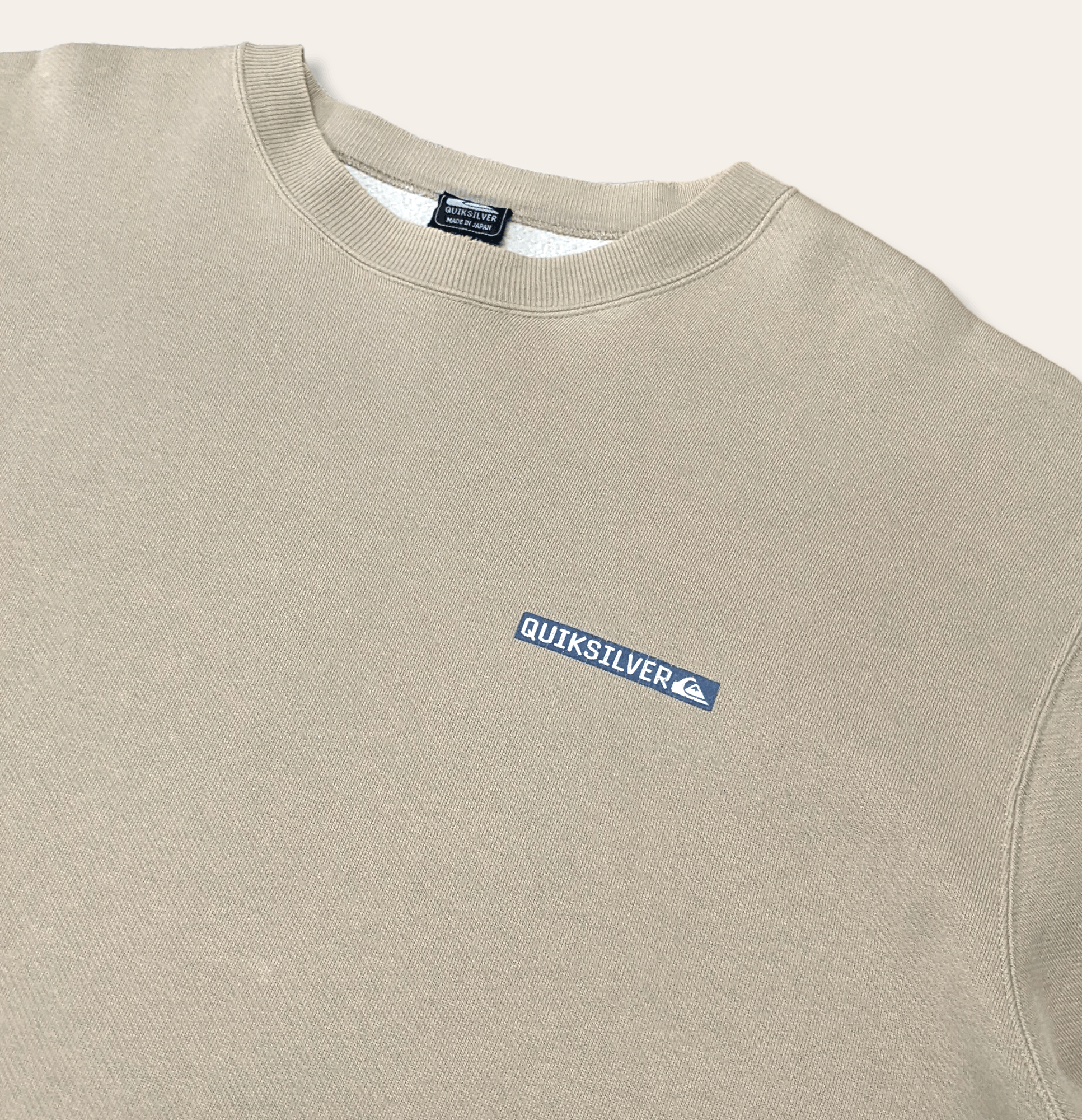 Quicksilver × Vintage Vintage Quicksilver Surfboards Japan Light Brown Sweatshirt Size US L / EU 52-54 / 3 - 5 Thumbnail