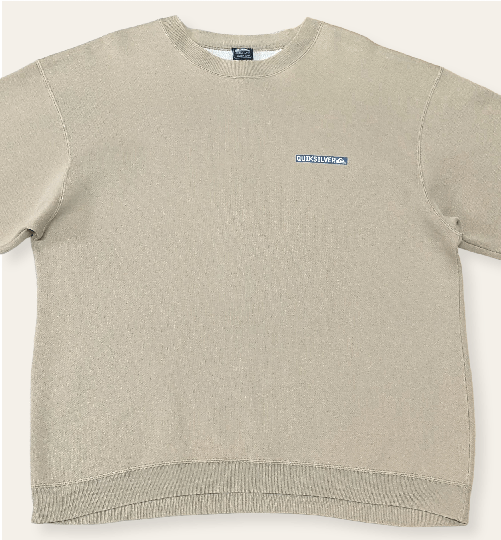 Quicksilver × Vintage Vintage Quicksilver Surfboards Japan Light Brown Sweatshirt Size US L / EU 52-54 / 3 - 4 Thumbnail