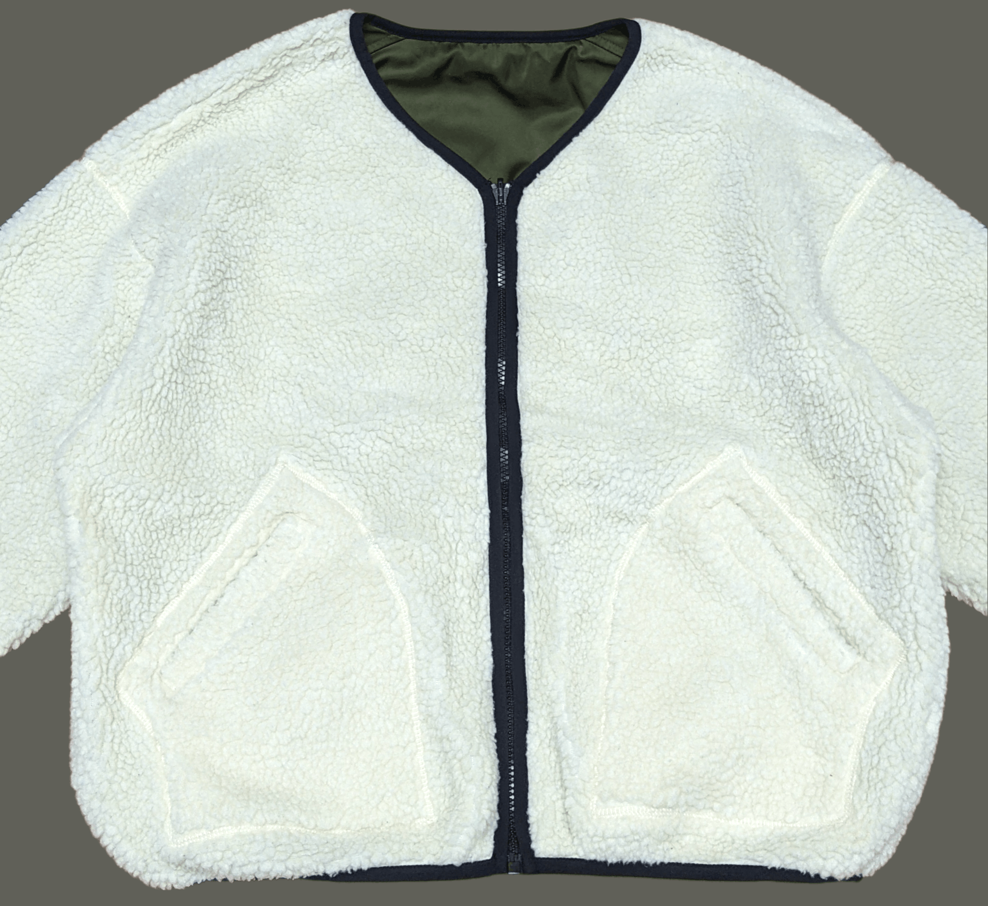 Japanese Brand × Vintage Japanese Designer Niko And Reversible Bomber Fleece Jacket Size US M / EU 48-50 / 2 - 6 Thumbnail