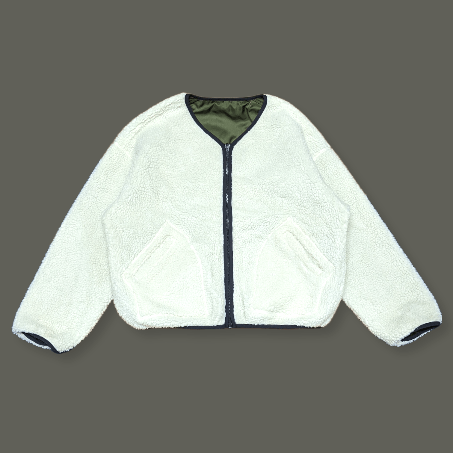 Japanese Brand × Vintage Japanese Designer Niko And Reversible Bomber Fleece Jacket Size US M / EU 48-50 / 2 - 1 Thumbnail