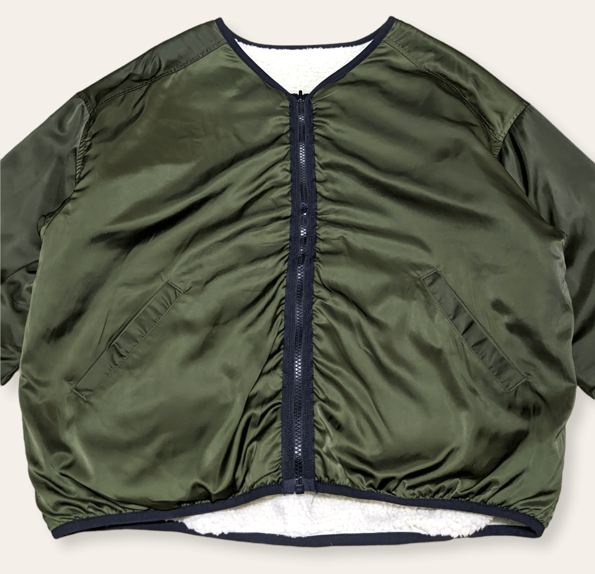 Japanese Brand × Vintage Japanese Designer Niko And Reversible Bomber Fleece Jacket Size US M / EU 48-50 / 2 - 5 Thumbnail