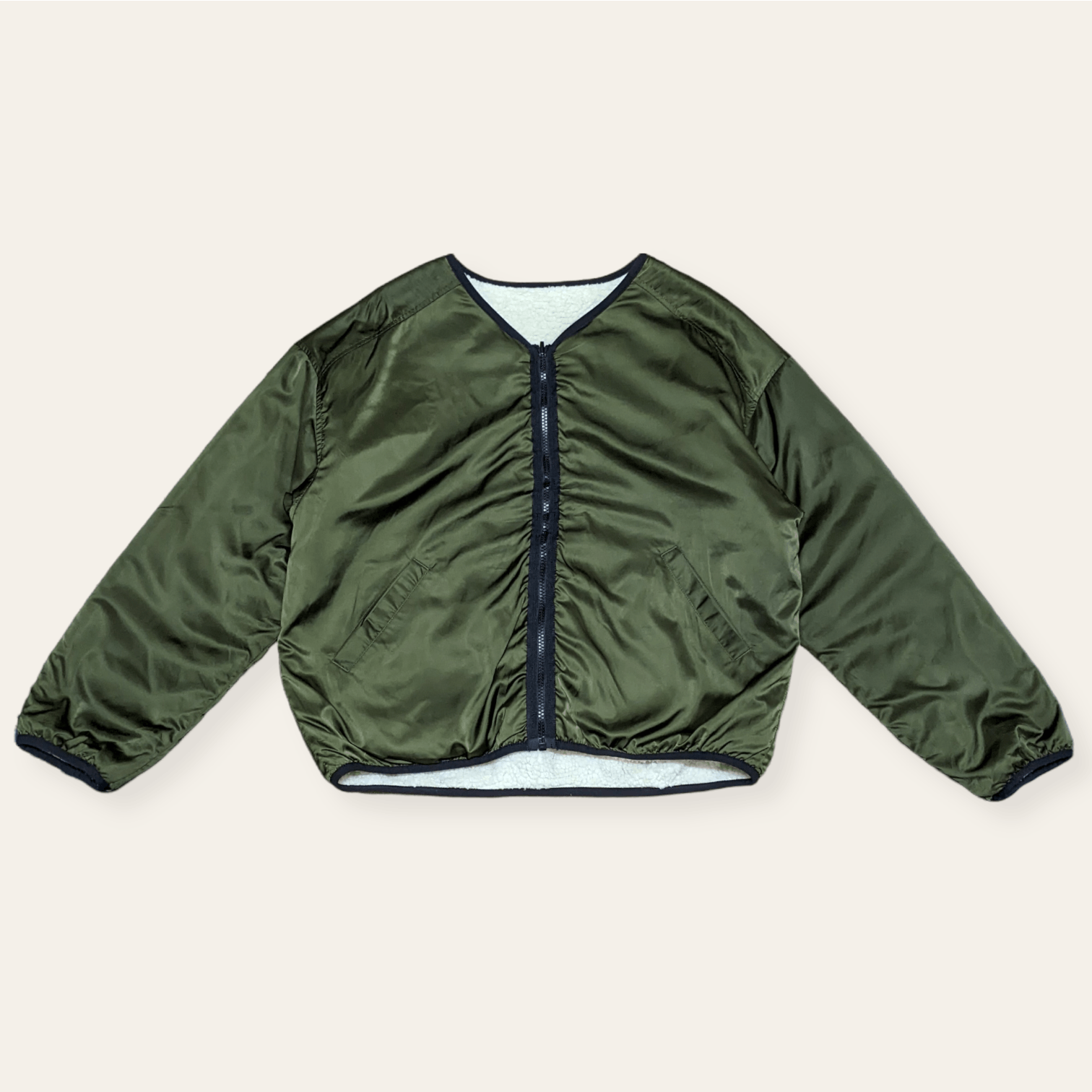 Japanese Brand × Vintage Japanese Designer Niko And Reversible Bomber Fleece Jacket Size US M / EU 48-50 / 2 - 3 Thumbnail
