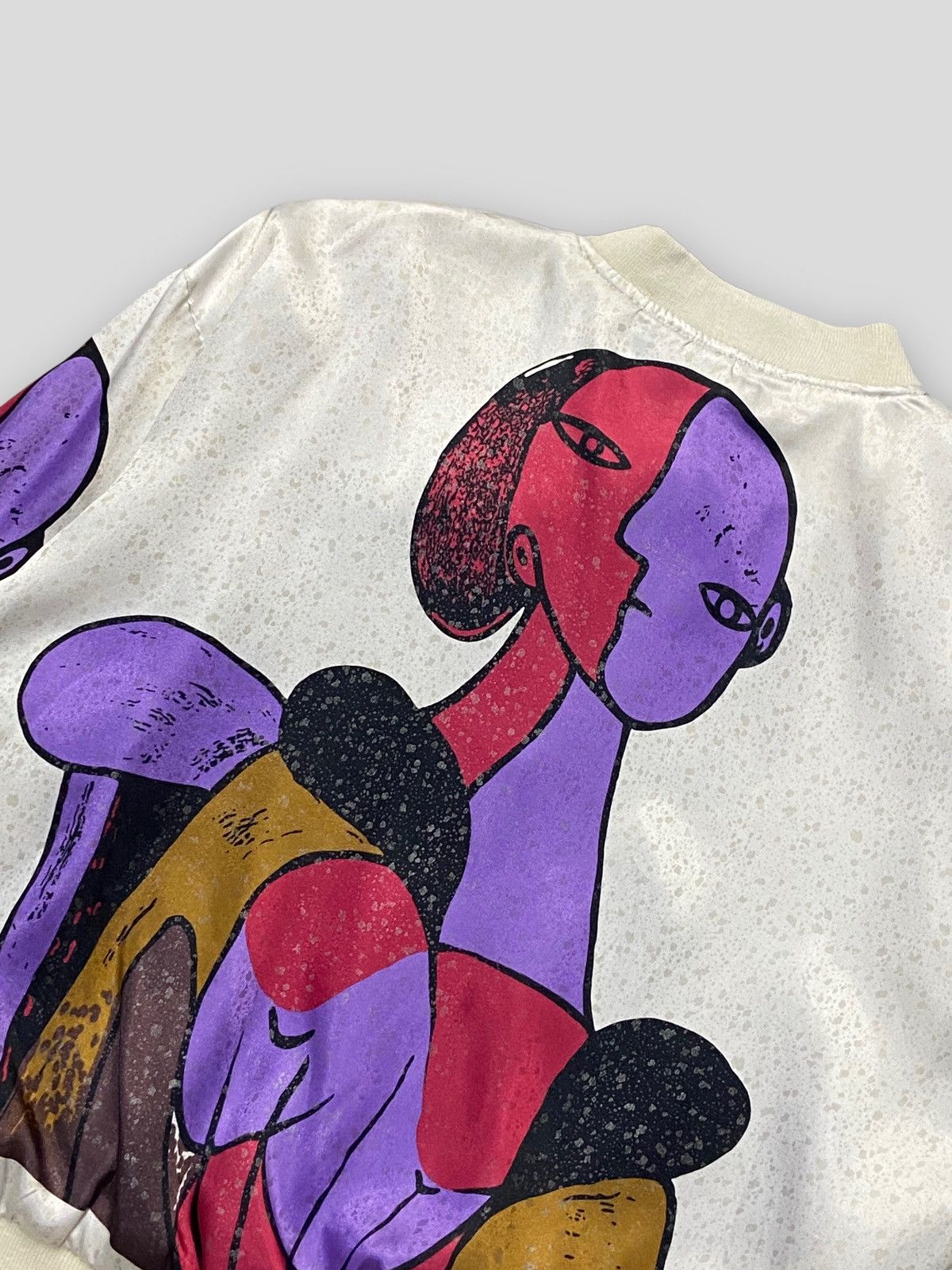 Vintage Vintage 90s Picasso Silk Bomber Blouson Jacket Size US L / EU 52-54 / 3 - 10 Thumbnail