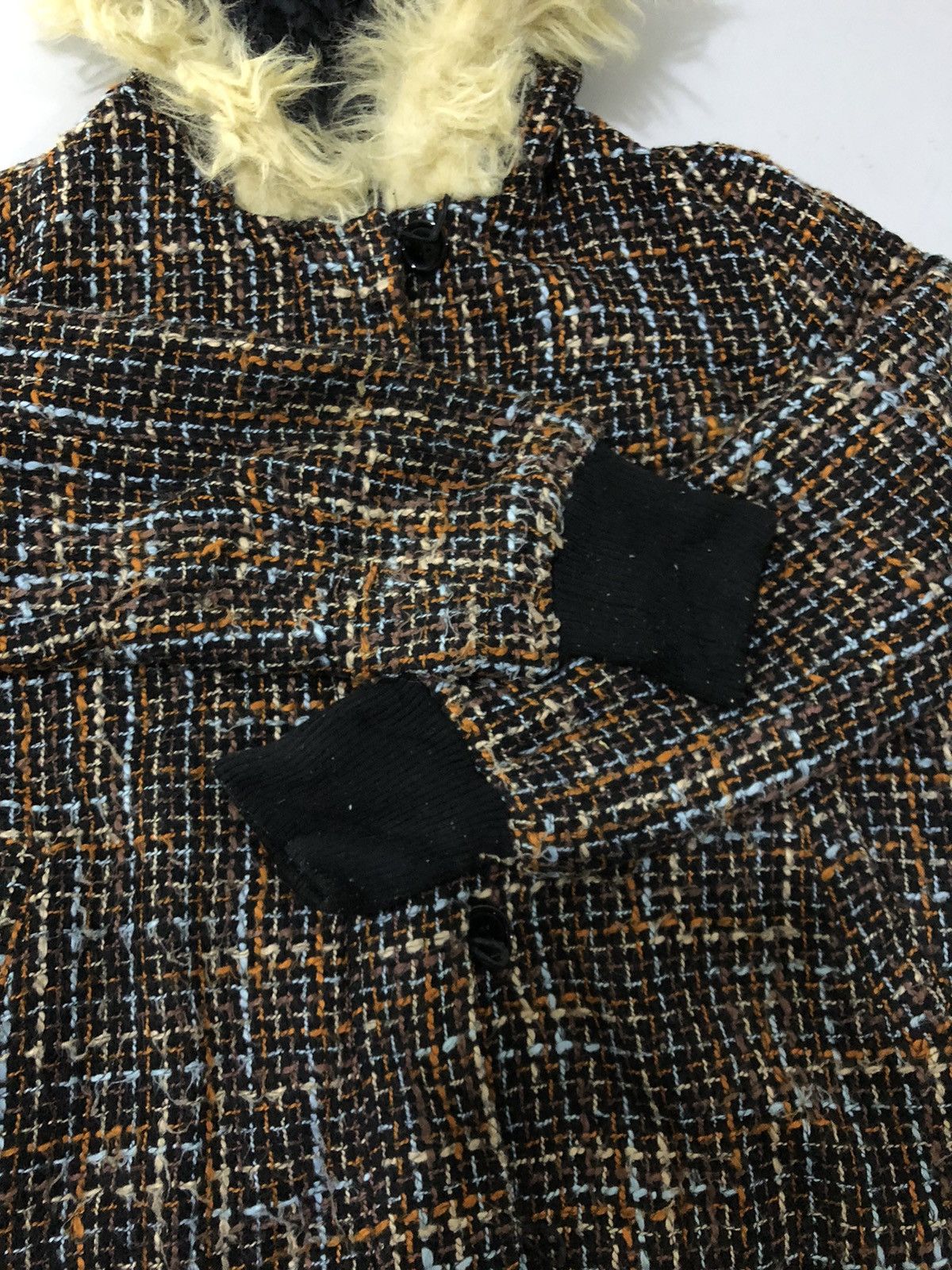 If Six Was Nine × Japanese Brand × Le Grande Bleu (L.G.B.) LGB INSPIRED KNITWEAR FUR RACOON MOHAIR JACKET HOODIE Size L / US 10 / IT 46 - 4 Thumbnail
