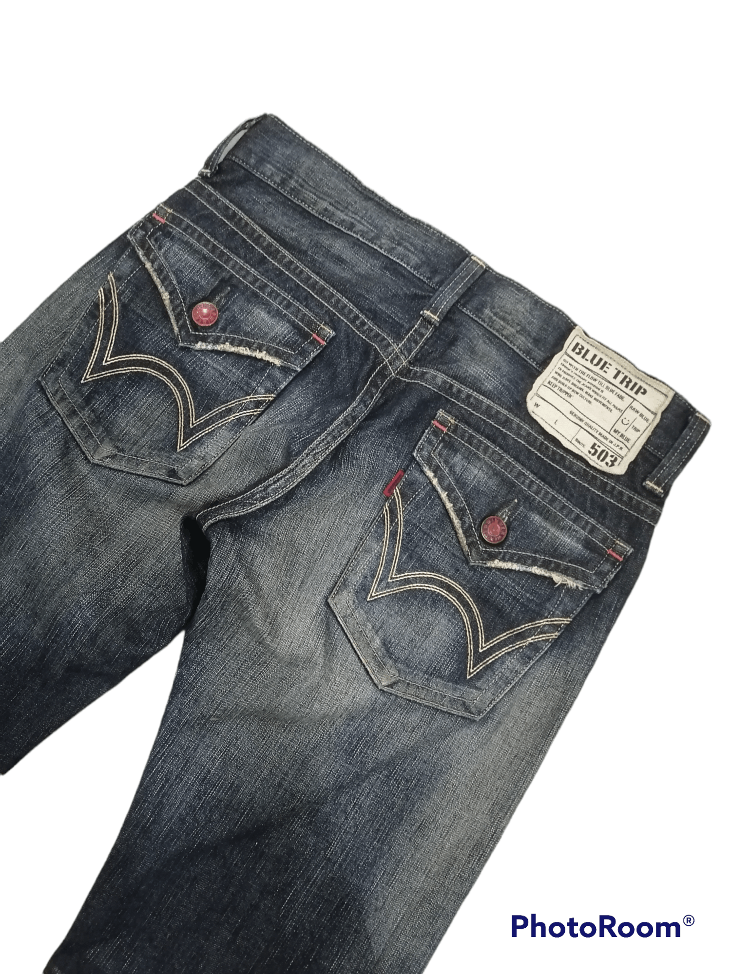 Japanese Brand Hot Item🔥Edwin Indigo Dyed Flare Ripped Distressed Pants⚡⚡⚡ Size US 32 / EU 48 - 6 Thumbnail