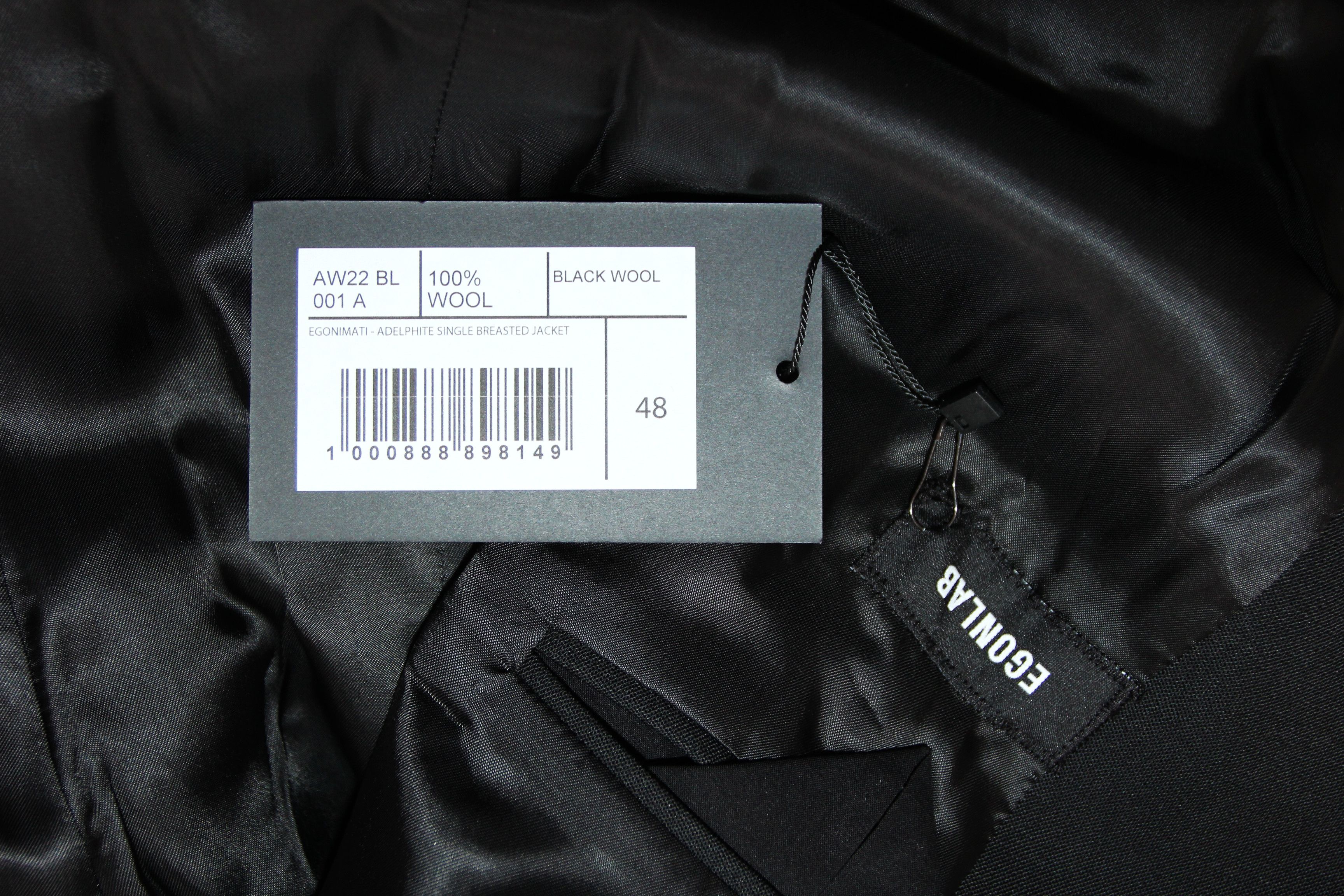Egon Lab BNWT AW22 EGONLAB ADELPHITE SINGLE BREASTED JACKET 48 Size US M / EU 48-50 / 2 - 9 Thumbnail