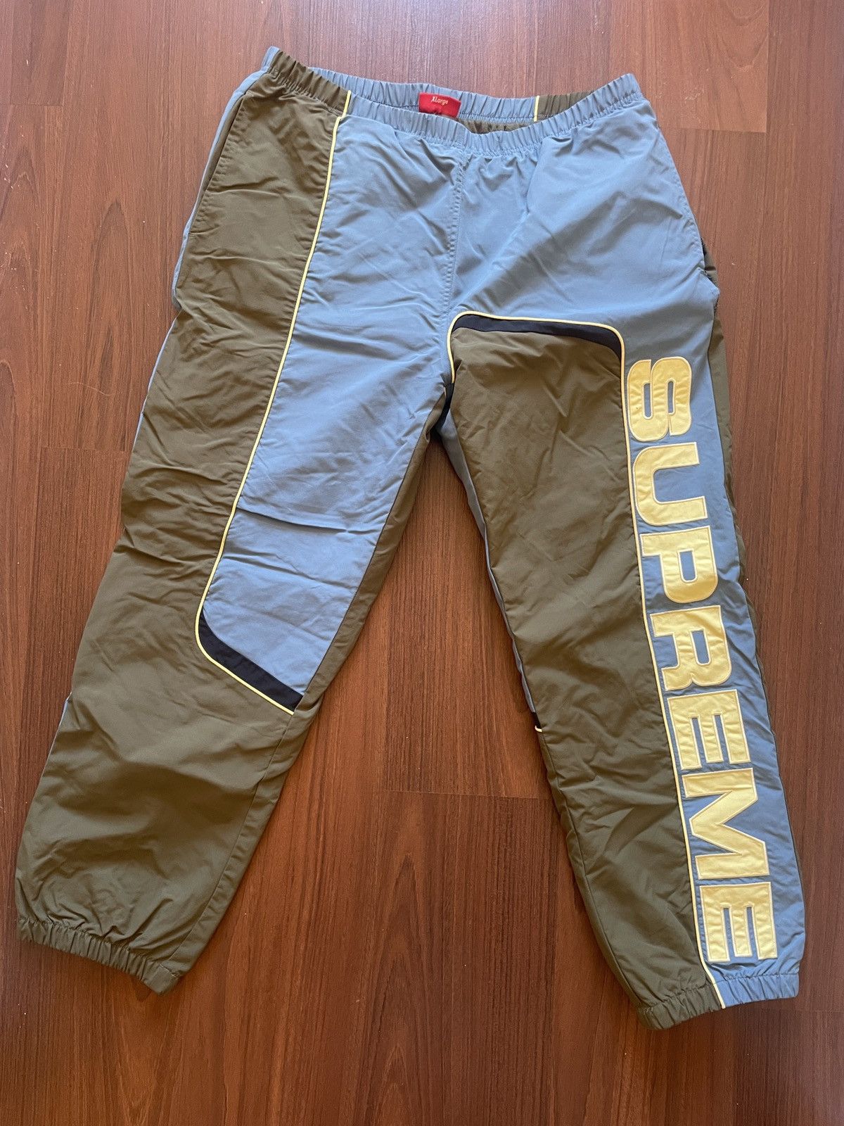 Supreme Supreme S paneled belted track pants 2021 AW XL | Grailed