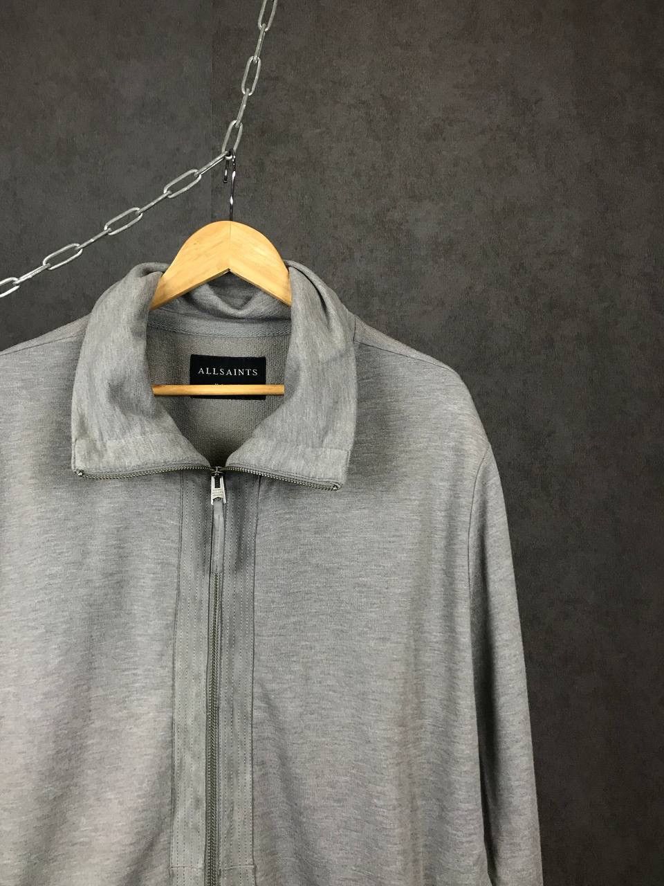 Allsaints Allsaints luxury streetwear gray zip sweatshirt Size US XL / EU 56 / 4 - 2 Thumbnail
