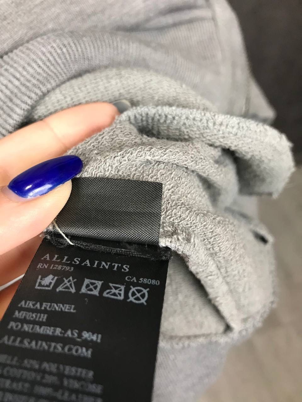 Allsaints Allsaints luxury streetwear gray zip sweatshirt Size US XL / EU 56 / 4 - 5 Thumbnail