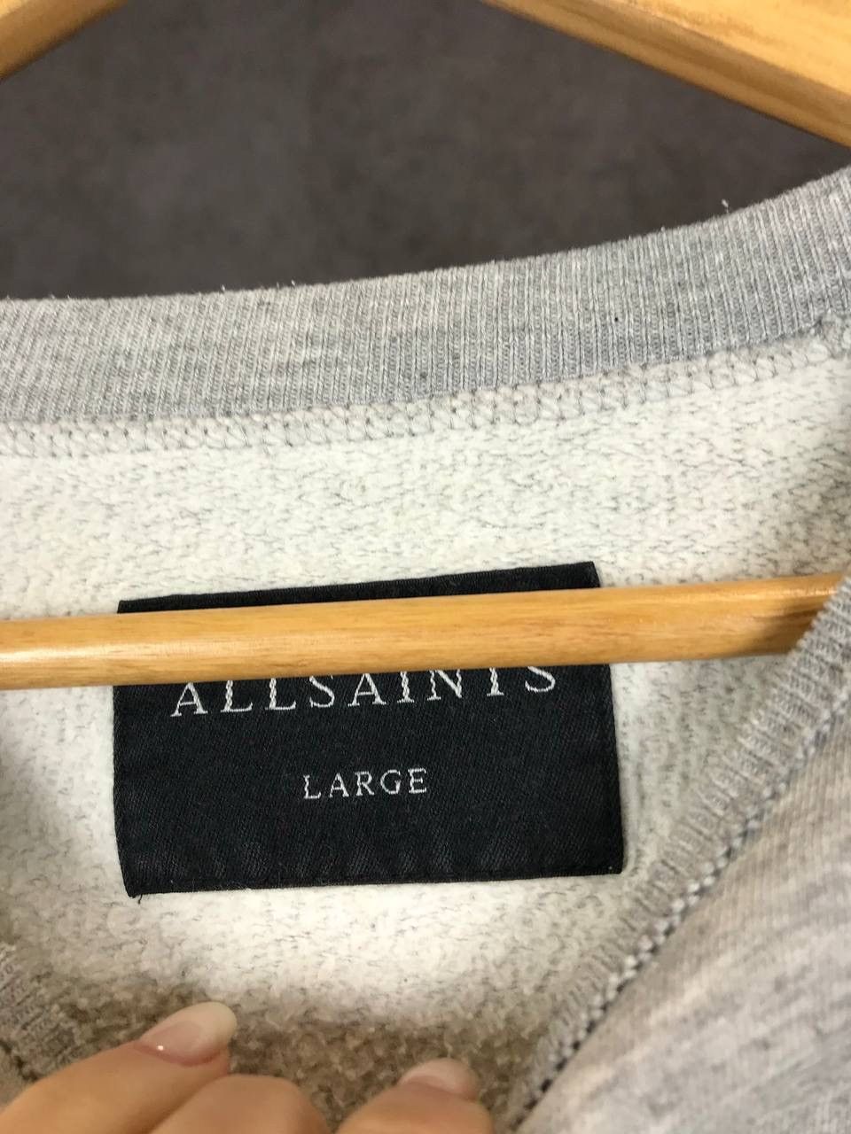 Allsaints Allsaints luxury streetwear gray sweatshirt Size US L / EU 52-54 / 3 - 3 Thumbnail