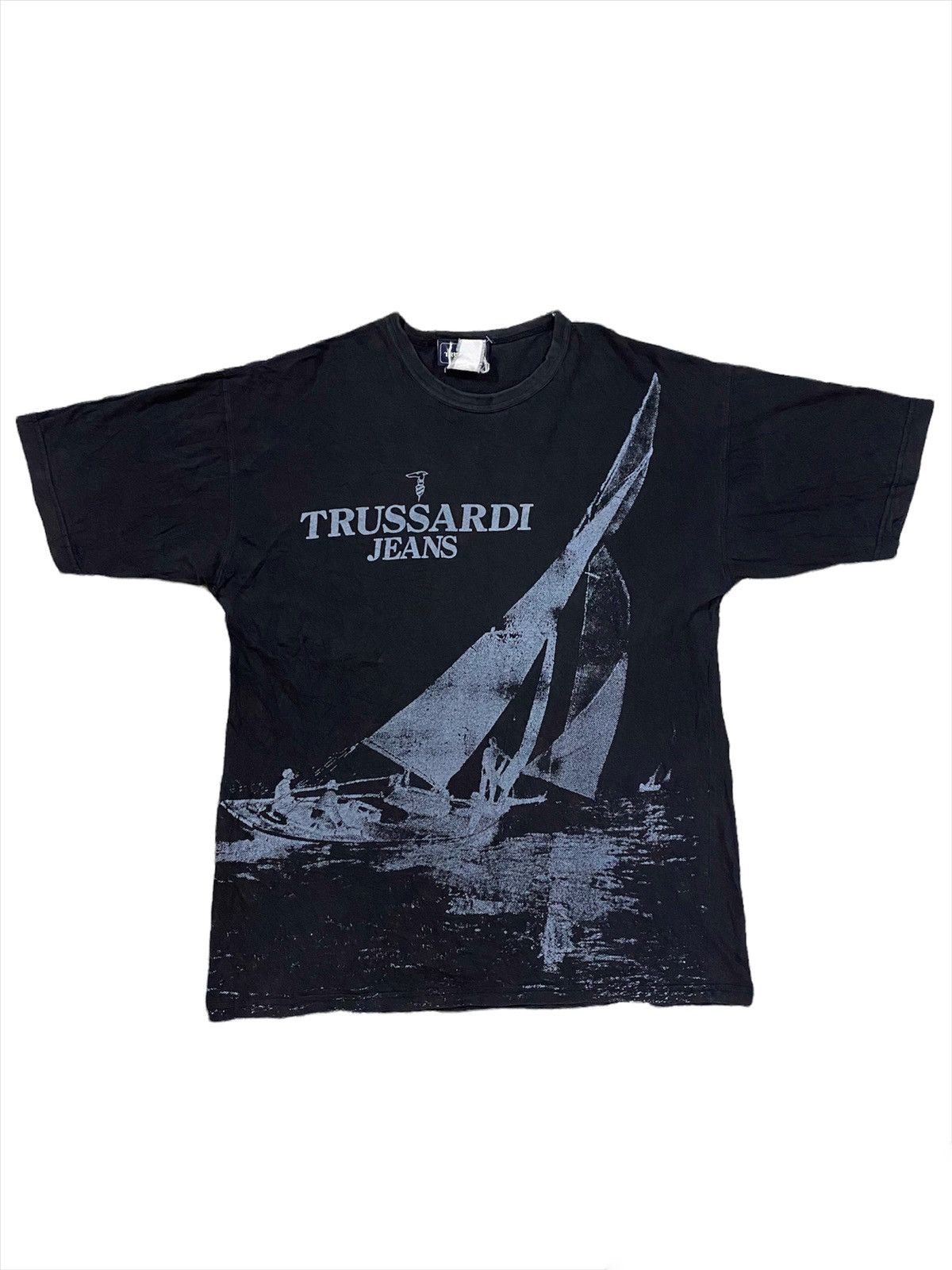Trussardi × Vintage Vintage Trussardi Jeans Shirt Size US L / EU 52-54 / 3 - 3 Thumbnail