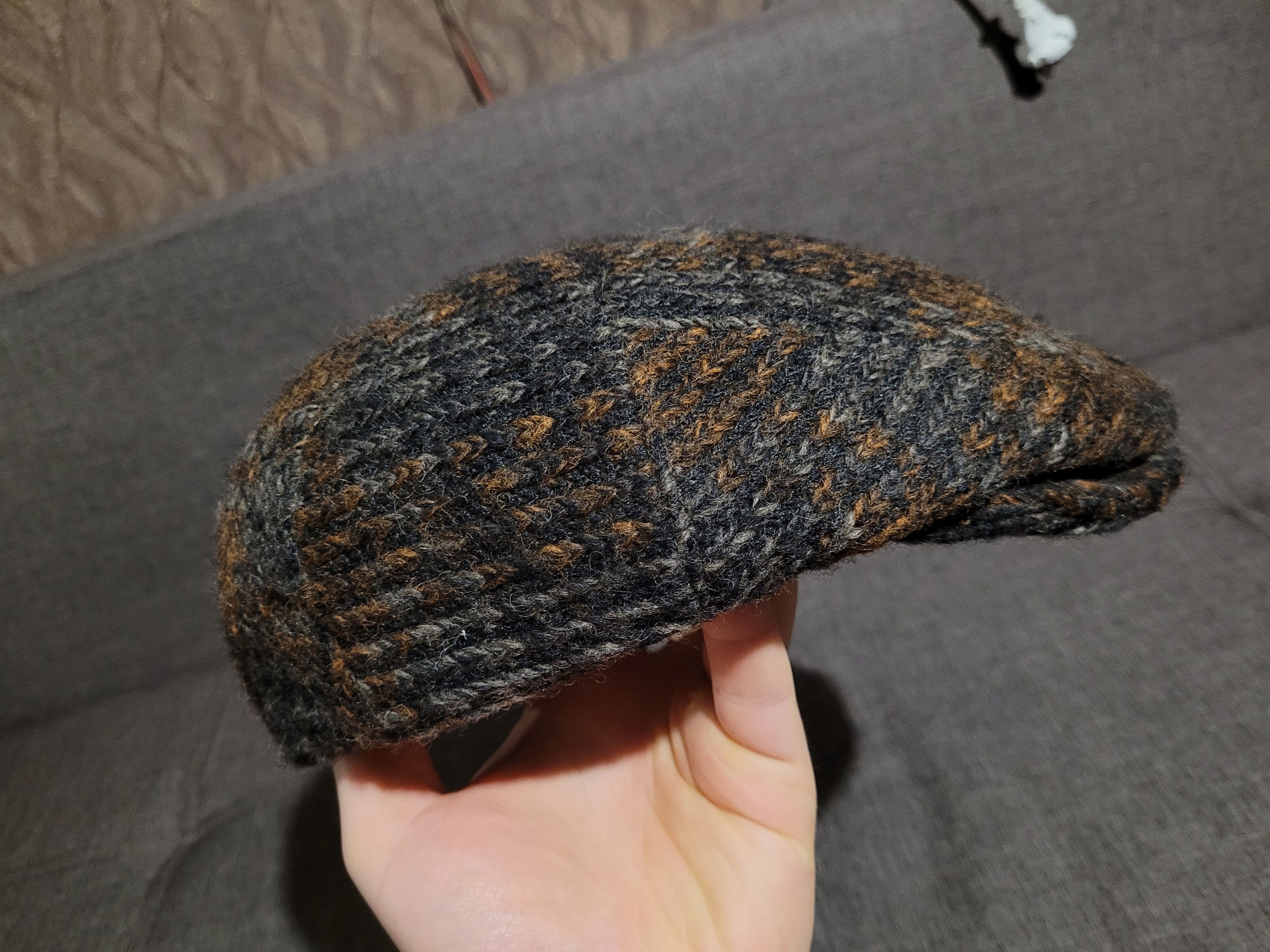 Harris Tweed Vintage flat cap Faustmann Germany newboys Size ONE SIZE - 1 Thumbnail