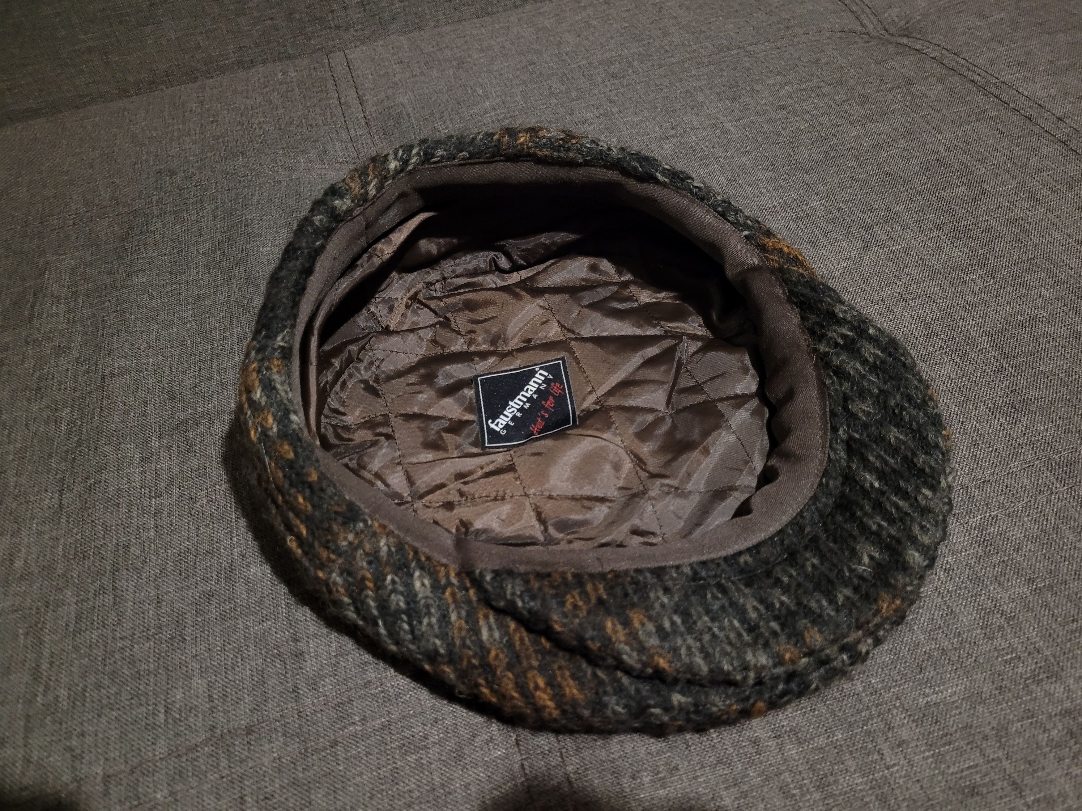 Harris Tweed Vintage flat cap Faustmann Germany newboys Size ONE SIZE - 5 Thumbnail