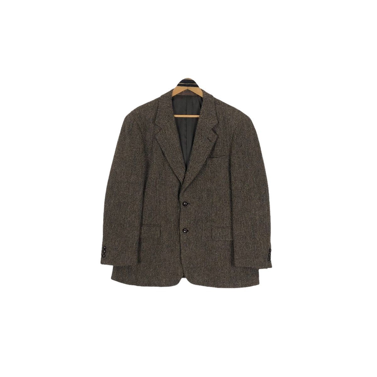 Harris Tweed Vintage 90s Harris Tweed x Resttime Excite Tweed Coat Size 38R - 2 Thumbnail