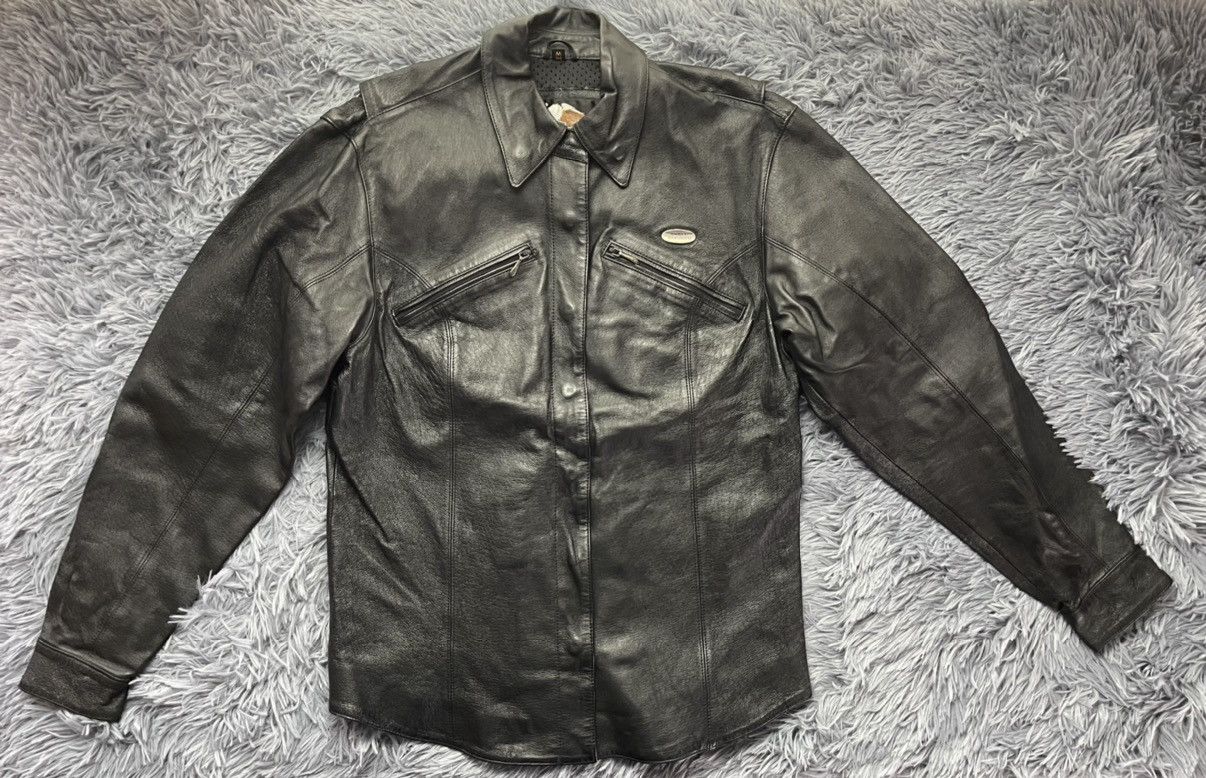 Harley Davidson × Vintage Harley Davidson vintage Y2K racing leather biker jacket Size US M / EU 48-50 / 2 - 1 Thumbnail