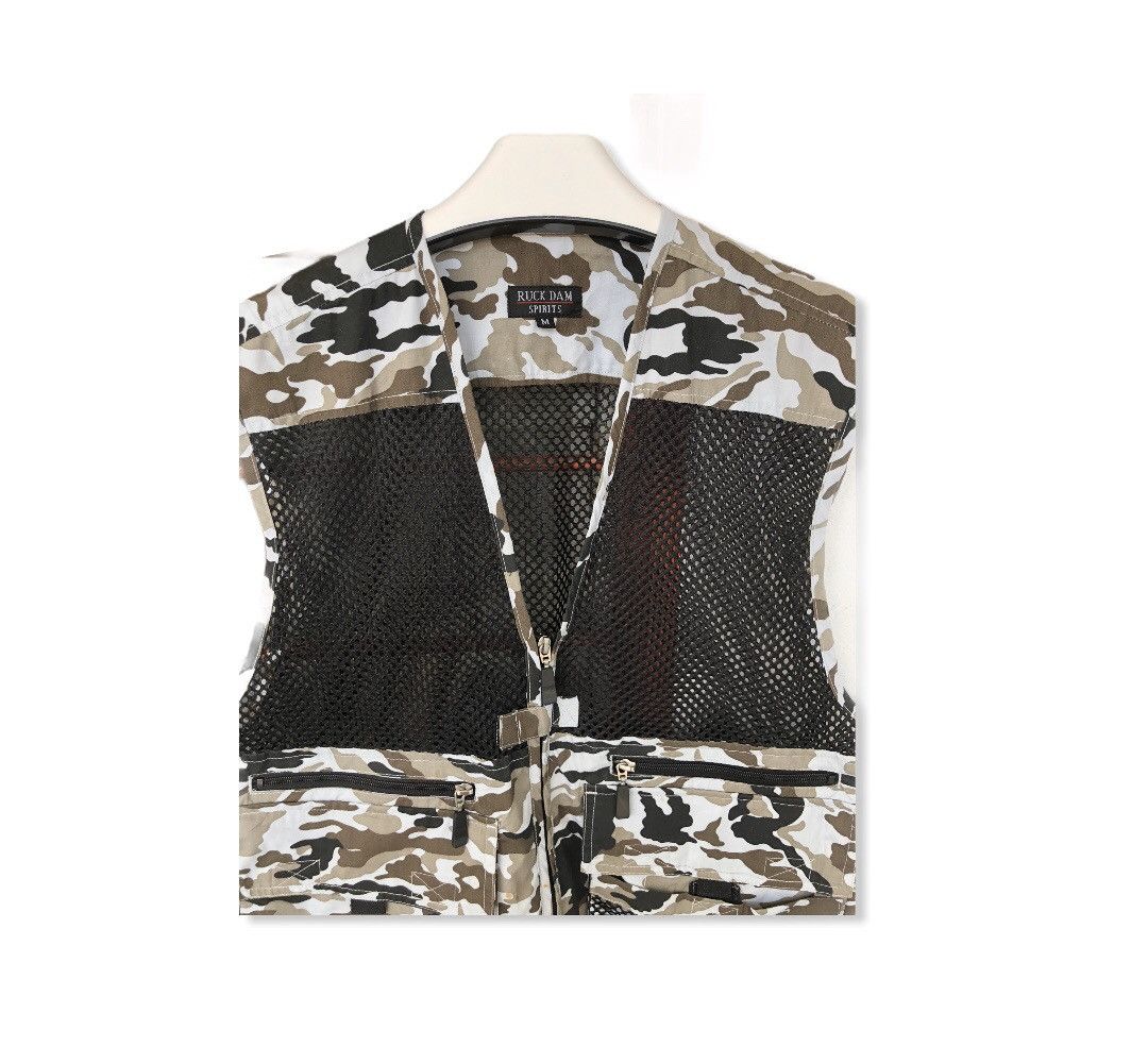 Vintage Vintage Ruck Dam Spirits Camouflage Vest Size US M / EU 48-50 / 2 - 2 Thumbnail