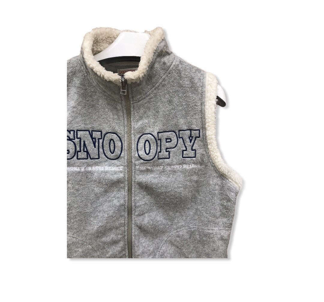 Peanuts × Vintage Vintage Snoopy Cartoon Fleece Vest Size US M / EU 48-50 / 2 - 2 Thumbnail