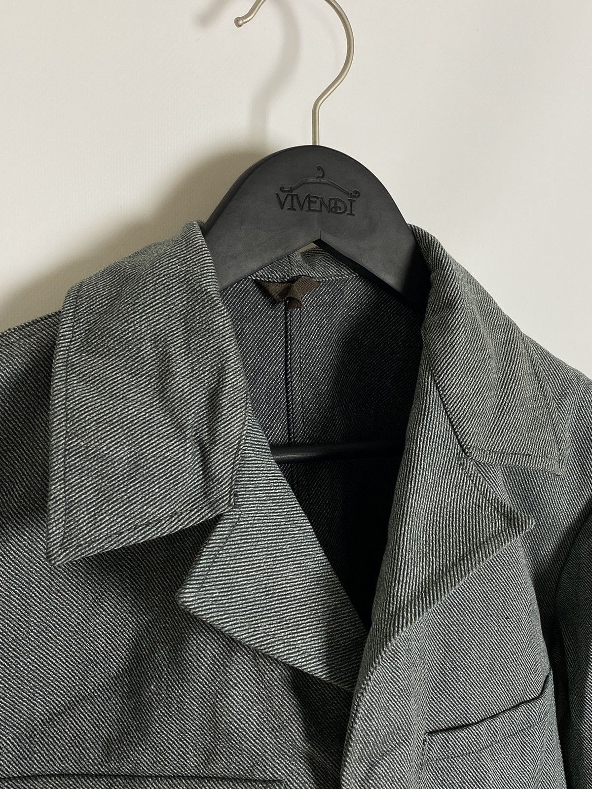 Le Laboureur 70s Vintage Swiss Salt and Pepper Chest Pocket Work Jacket Size US M / EU 48-50 / 2 - 7 Thumbnail
