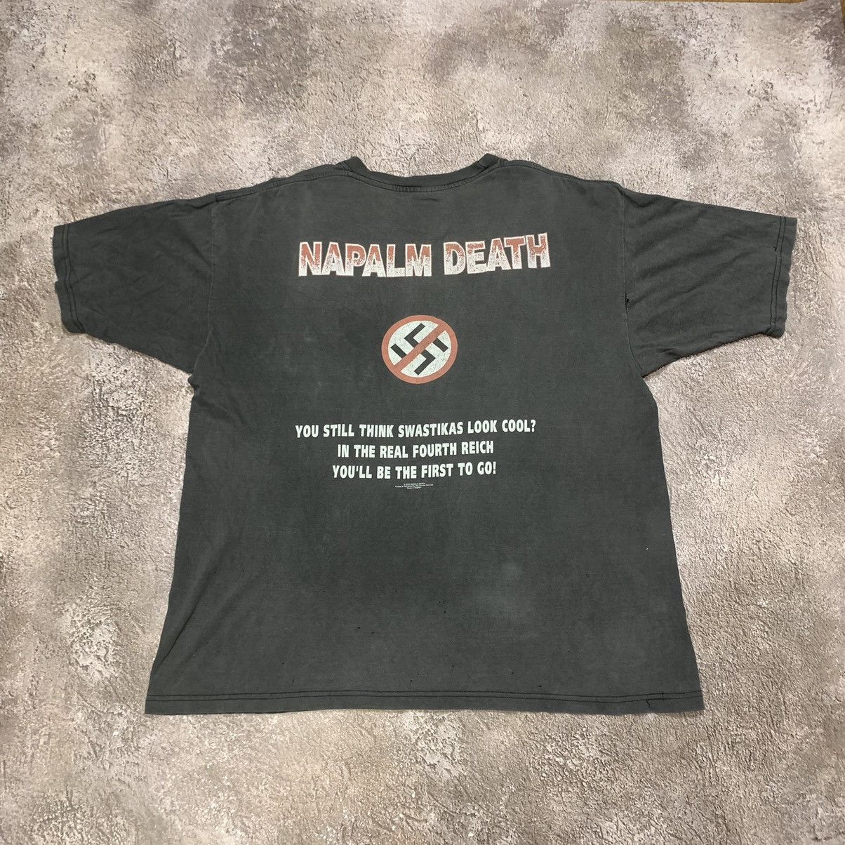 Band Tees vintage napalm death nazi punks f#ck off faded tee grail 90s Size US XL / EU 56 / 4 - 1 Thumbnail
