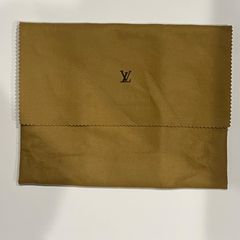Authentic Louis Vuitton Pair Logo Drawstring Dust bags , 15” X9