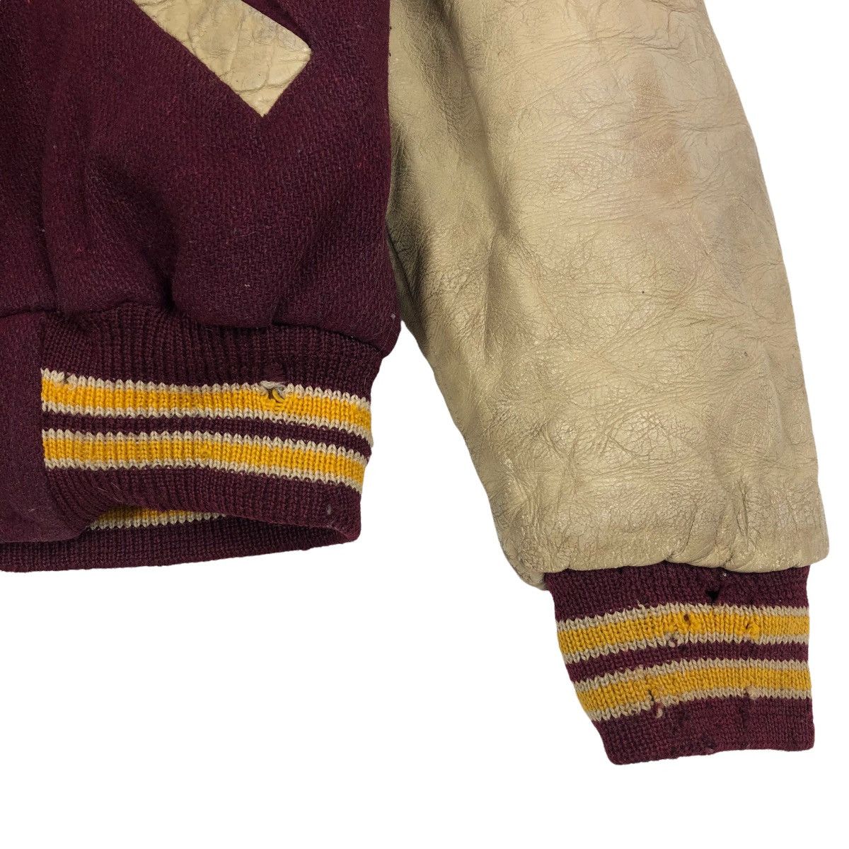 Leather Vintage 50s Loyola Academy Wool Leather Varsity Jacket Size US L / EU 52-54 / 3 - 10 Thumbnail