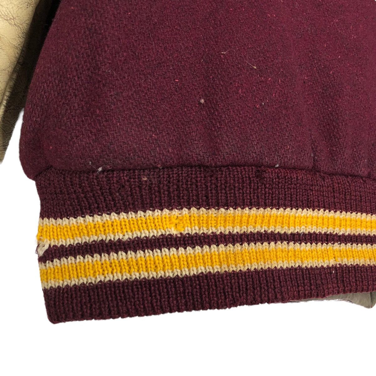 Leather Vintage 50s Loyola Academy Wool Leather Varsity Jacket Size US L / EU 52-54 / 3 - 16 Thumbnail