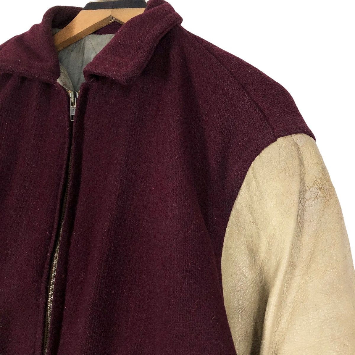 Leather Vintage 50s Loyola Academy Wool Leather Varsity Jacket Size US L / EU 52-54 / 3 - 25 Thumbnail